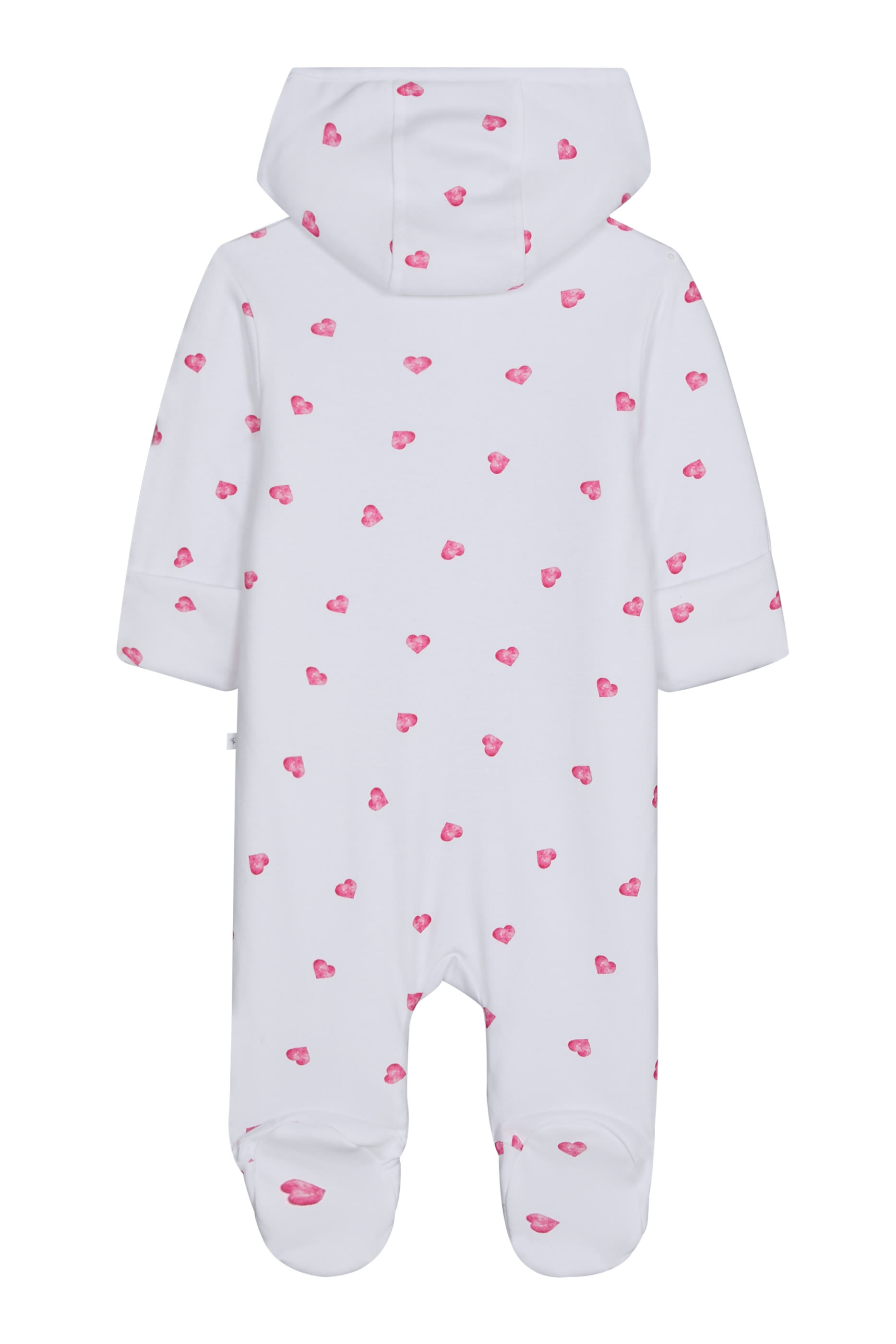 Kids Pink Heart Print Pramsuit