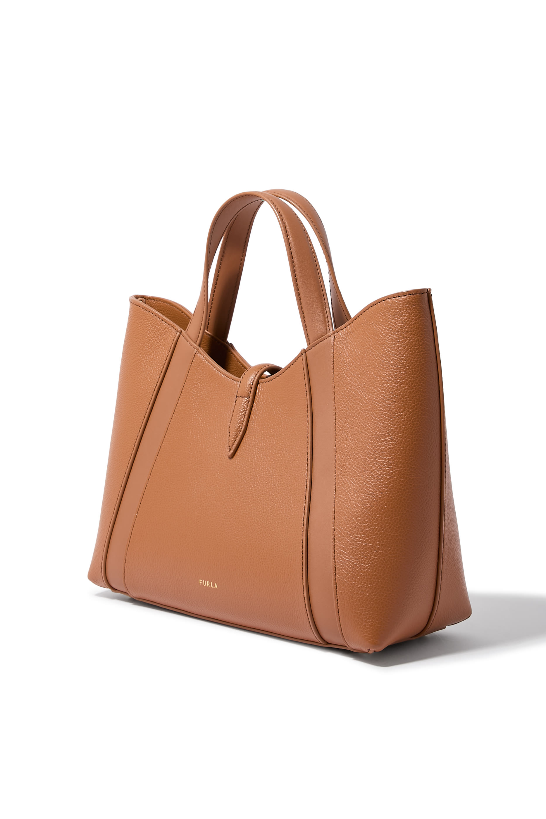 Goccia S Grained Leather Handbag