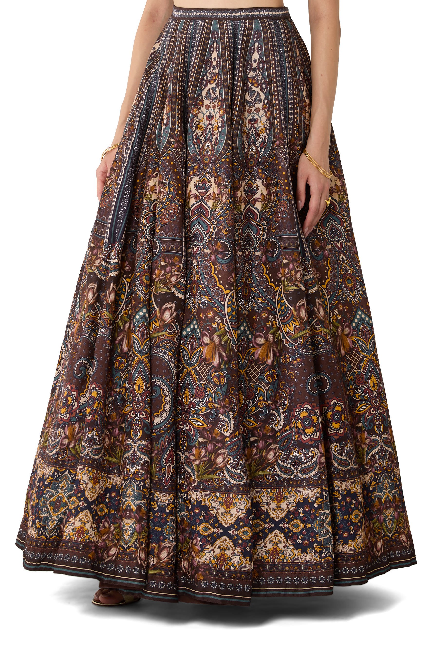  Printed Lehenga Set with Chrome Blouse