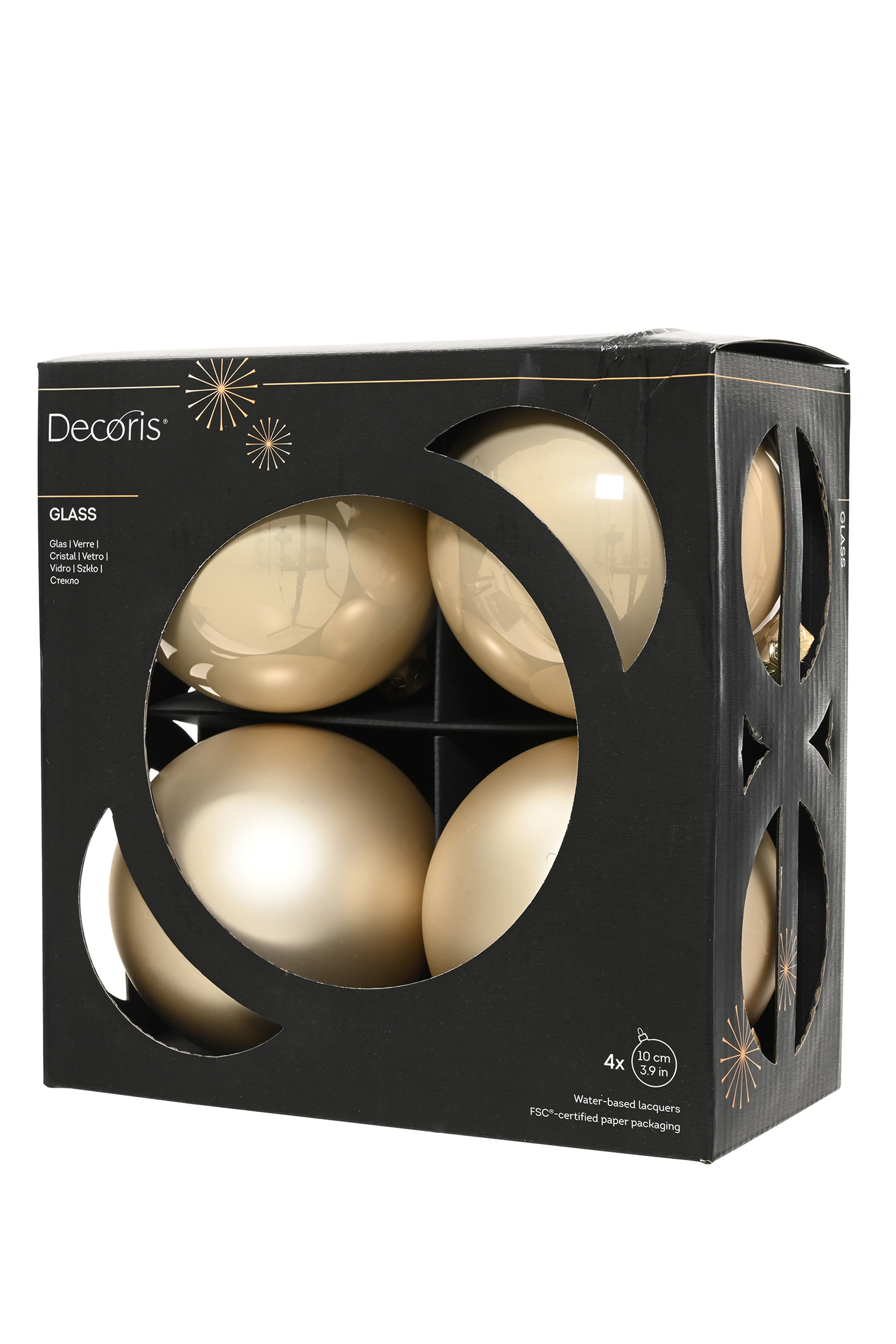 Glass Bauble, Set of 4 