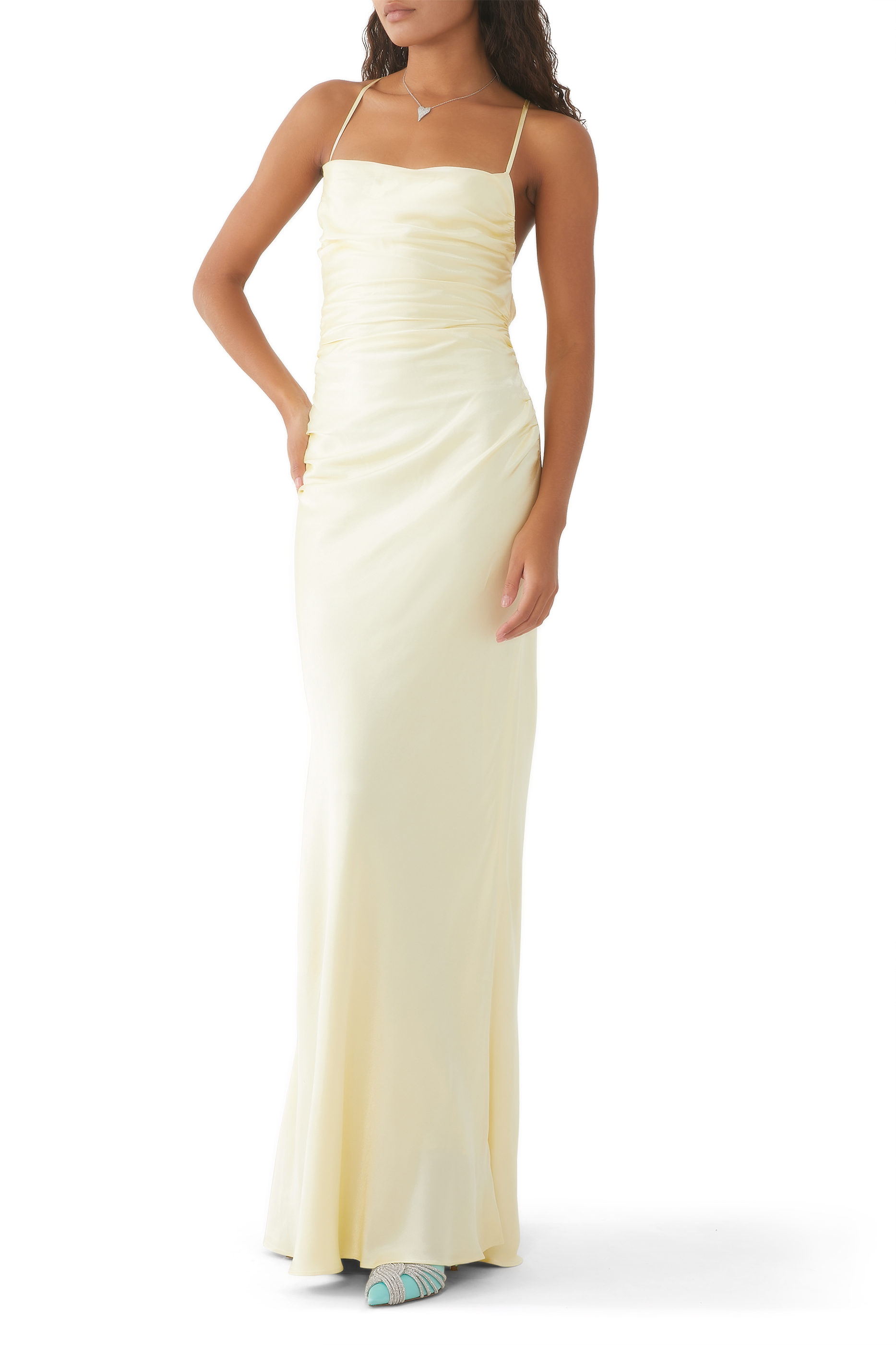 La Lune Lace Back Maxi Dress