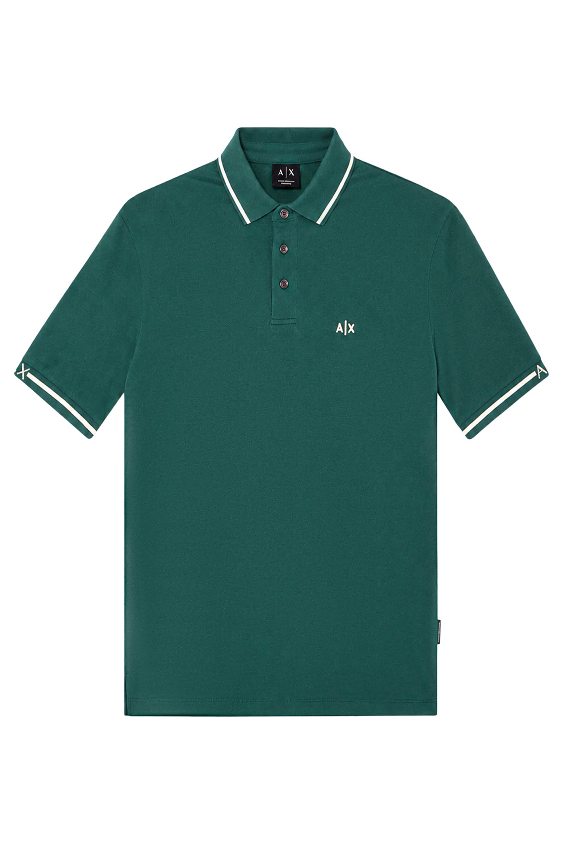 AX Logo Rib Details Polo Shirt