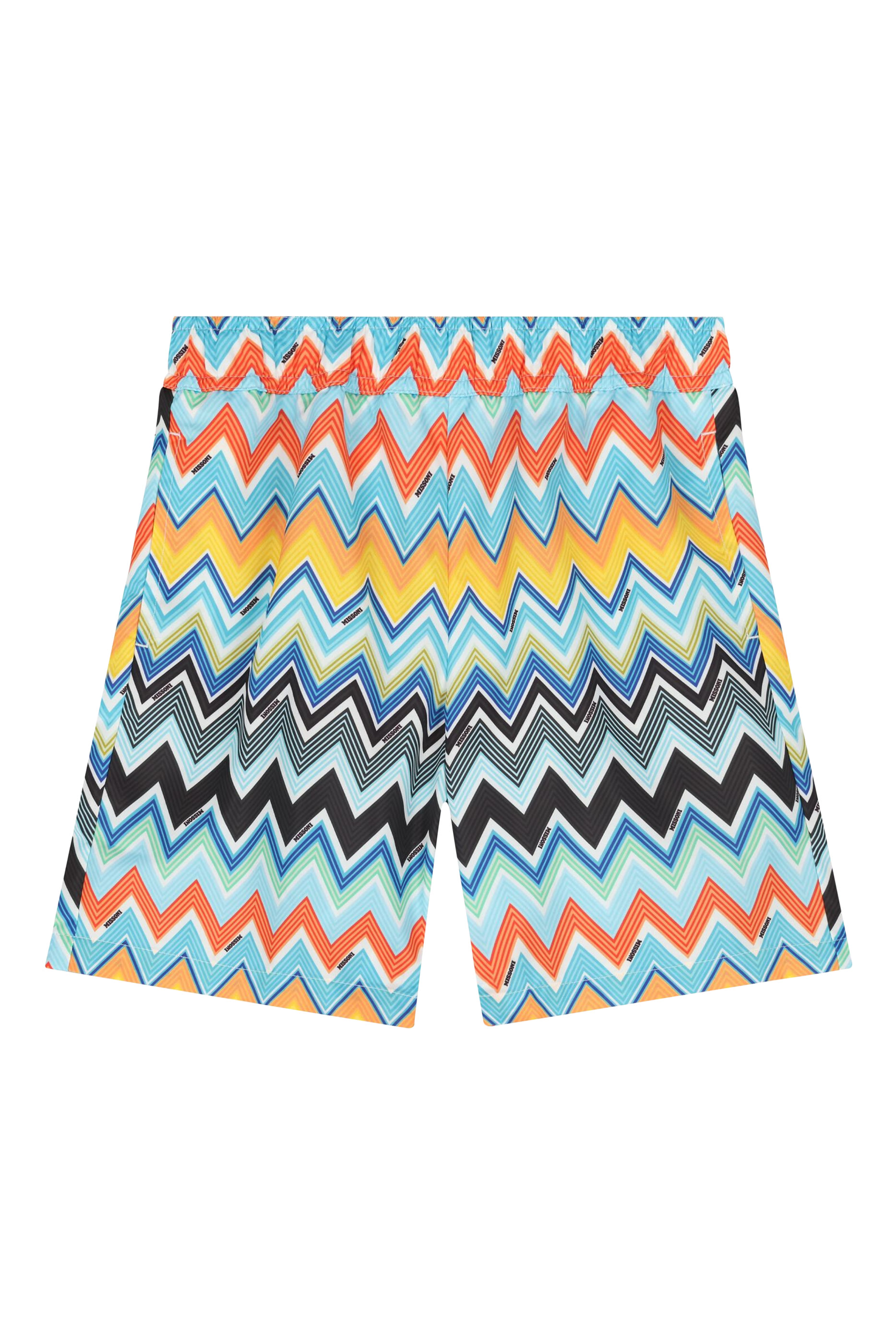 Kids Zigzag Print Swim Shorts