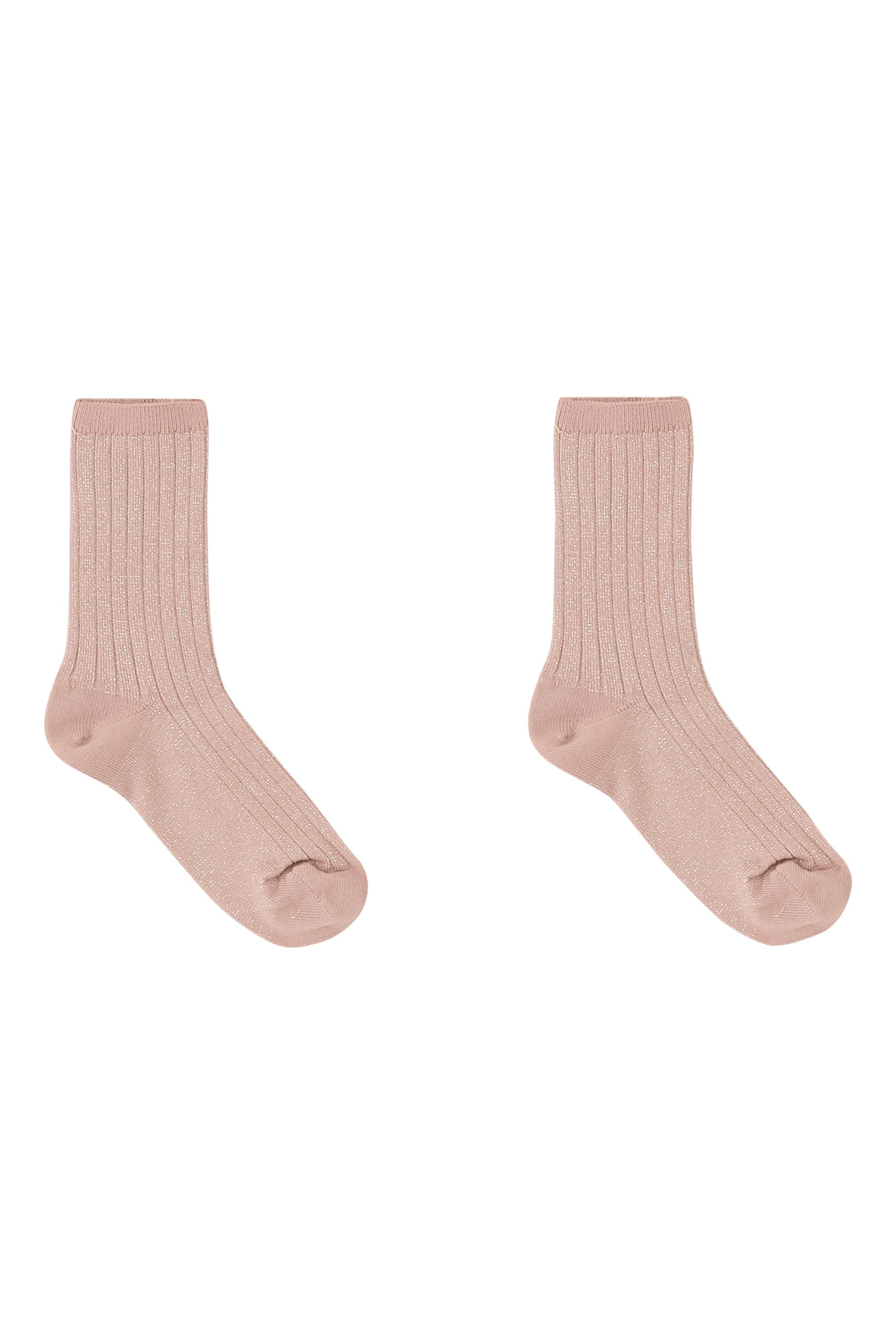 Kids Victoire Glitter Ribbed Crew Socks