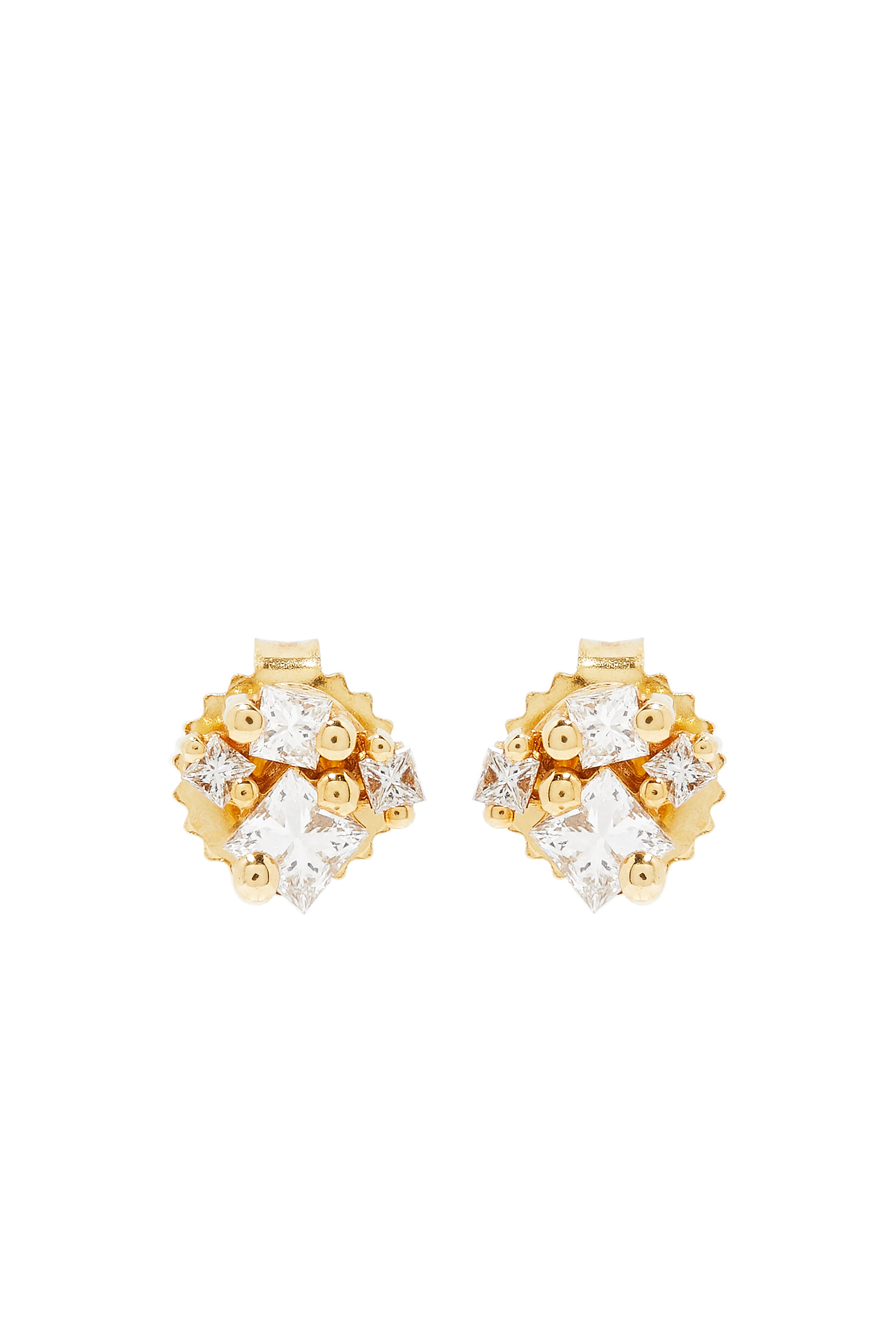 Princess Diamond Stud Earrings