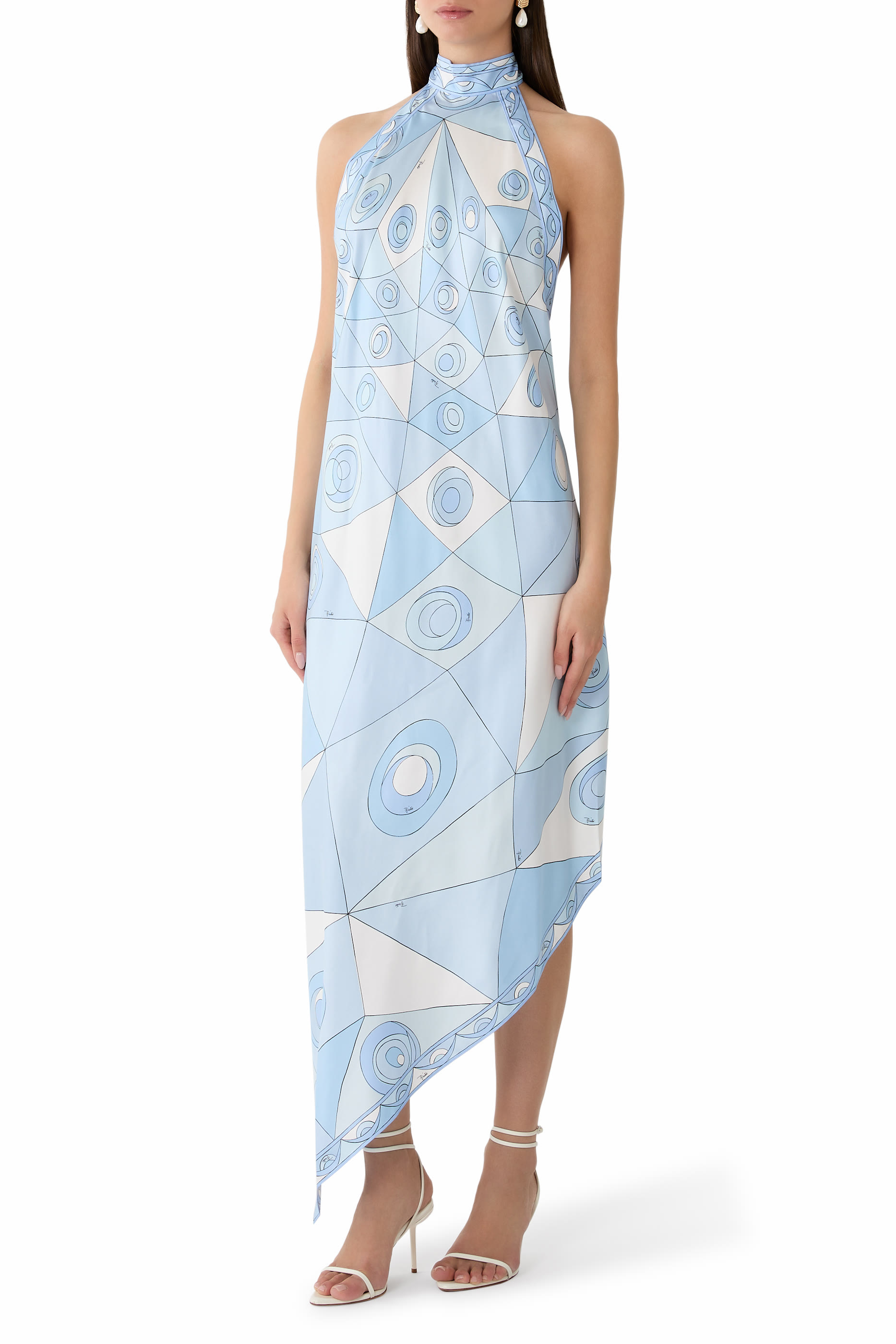 Occhi Print Silk Dress