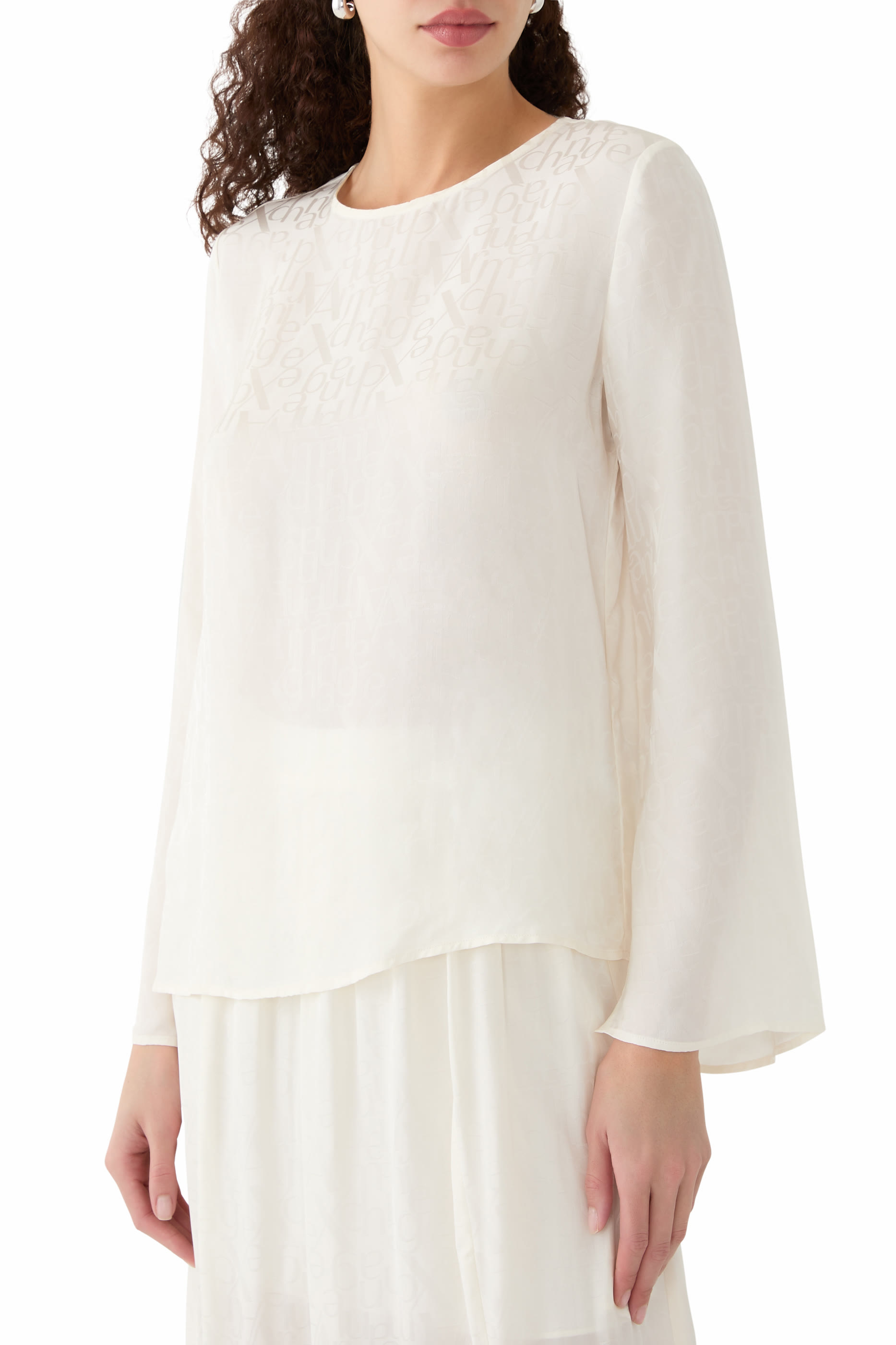 All-Over Logo Long Sleeves Top