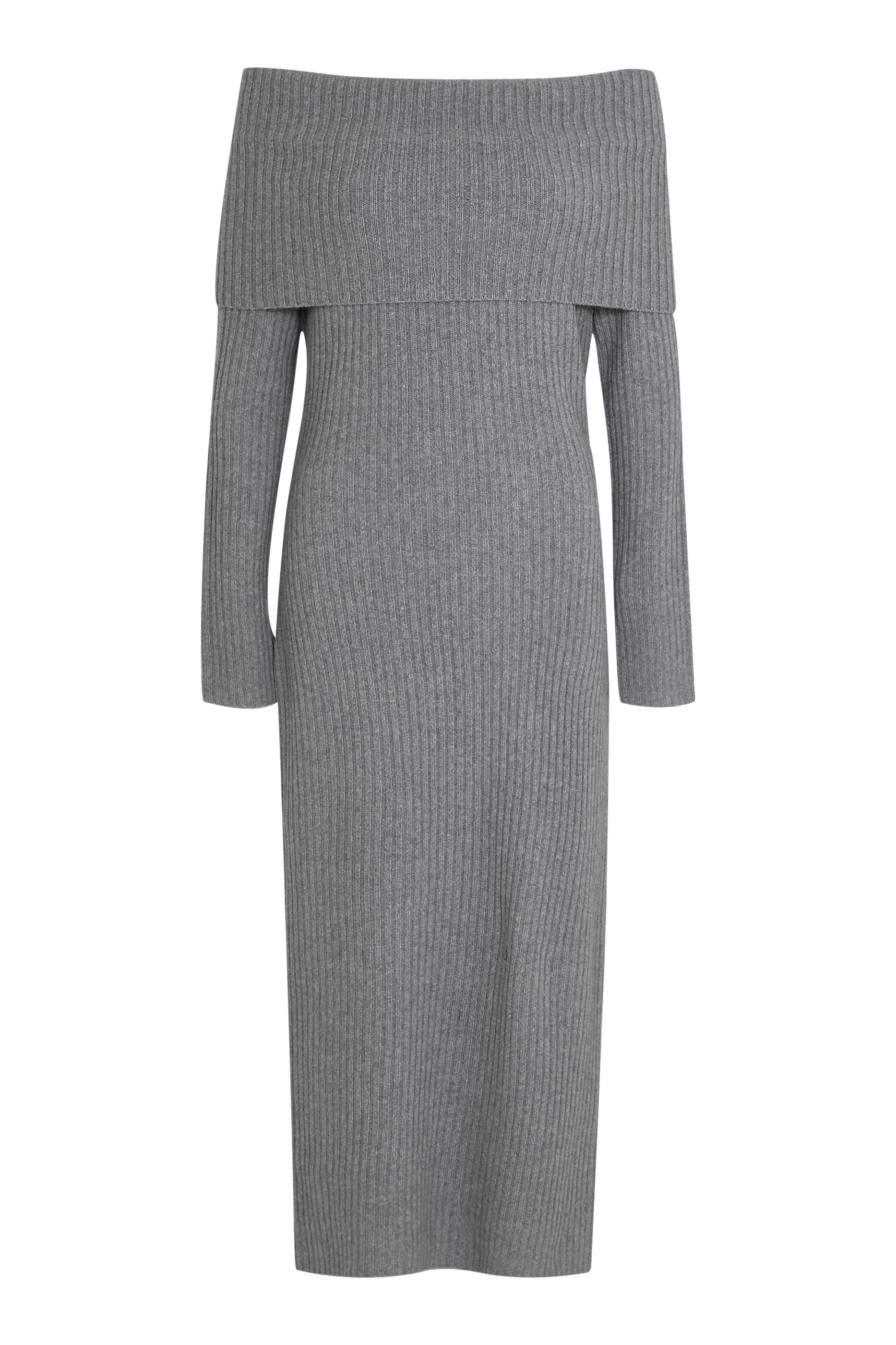 Off-The-Shoulder Ribbed Dress