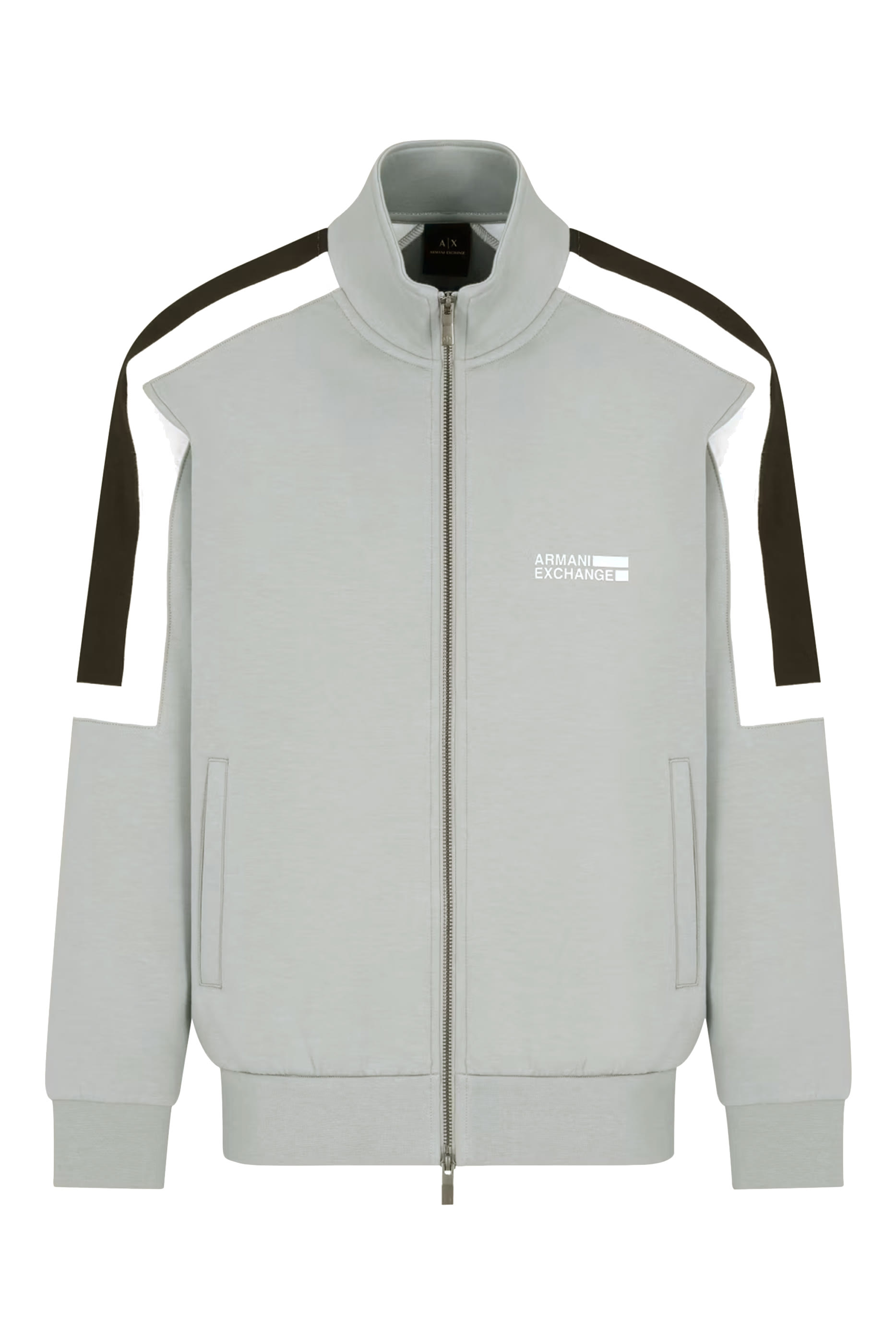 Full Zip Sweatshirt with Contrastign Stripes