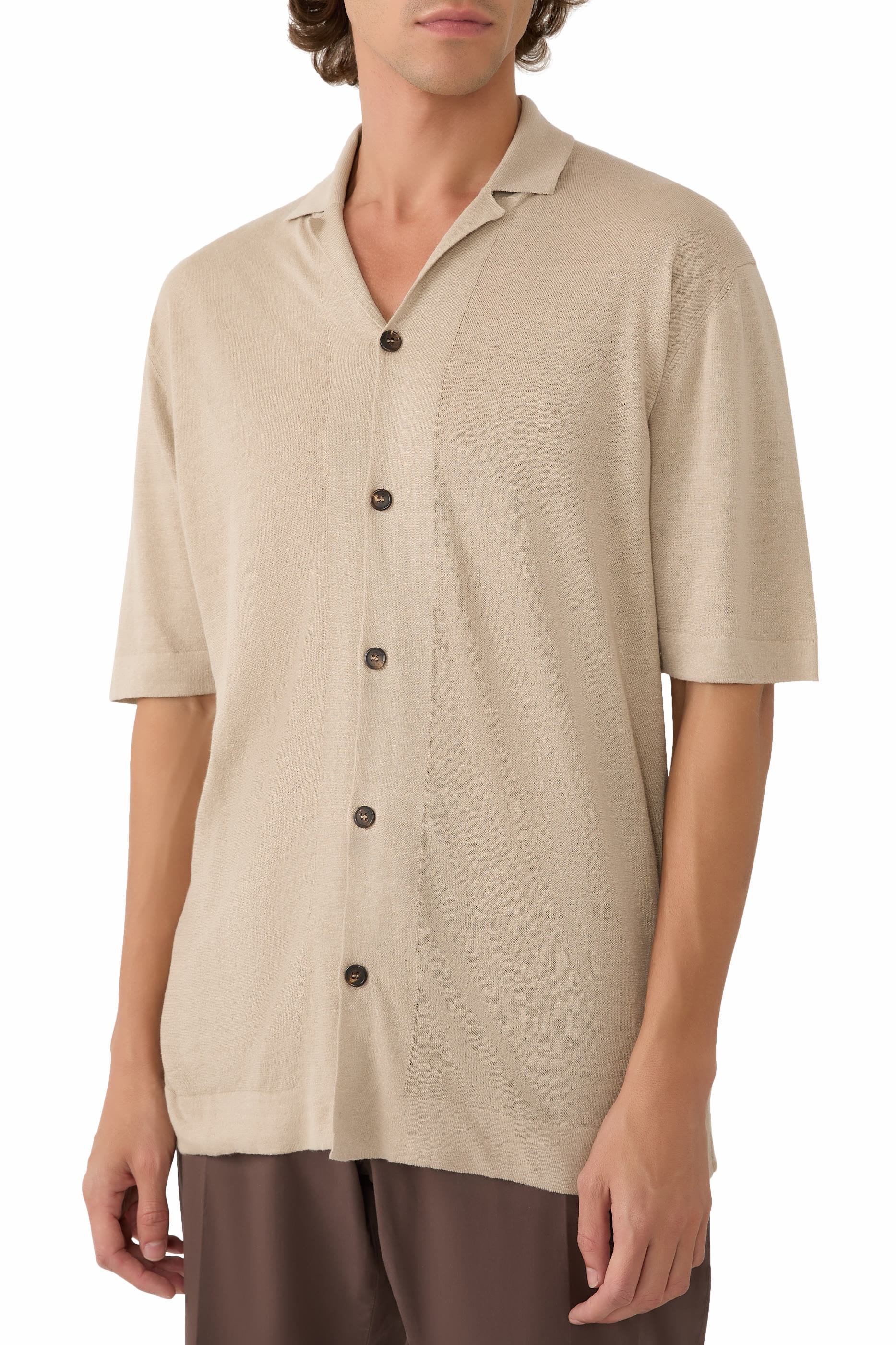 Zanone Slim-Fit Cotton and Linen Shirt 