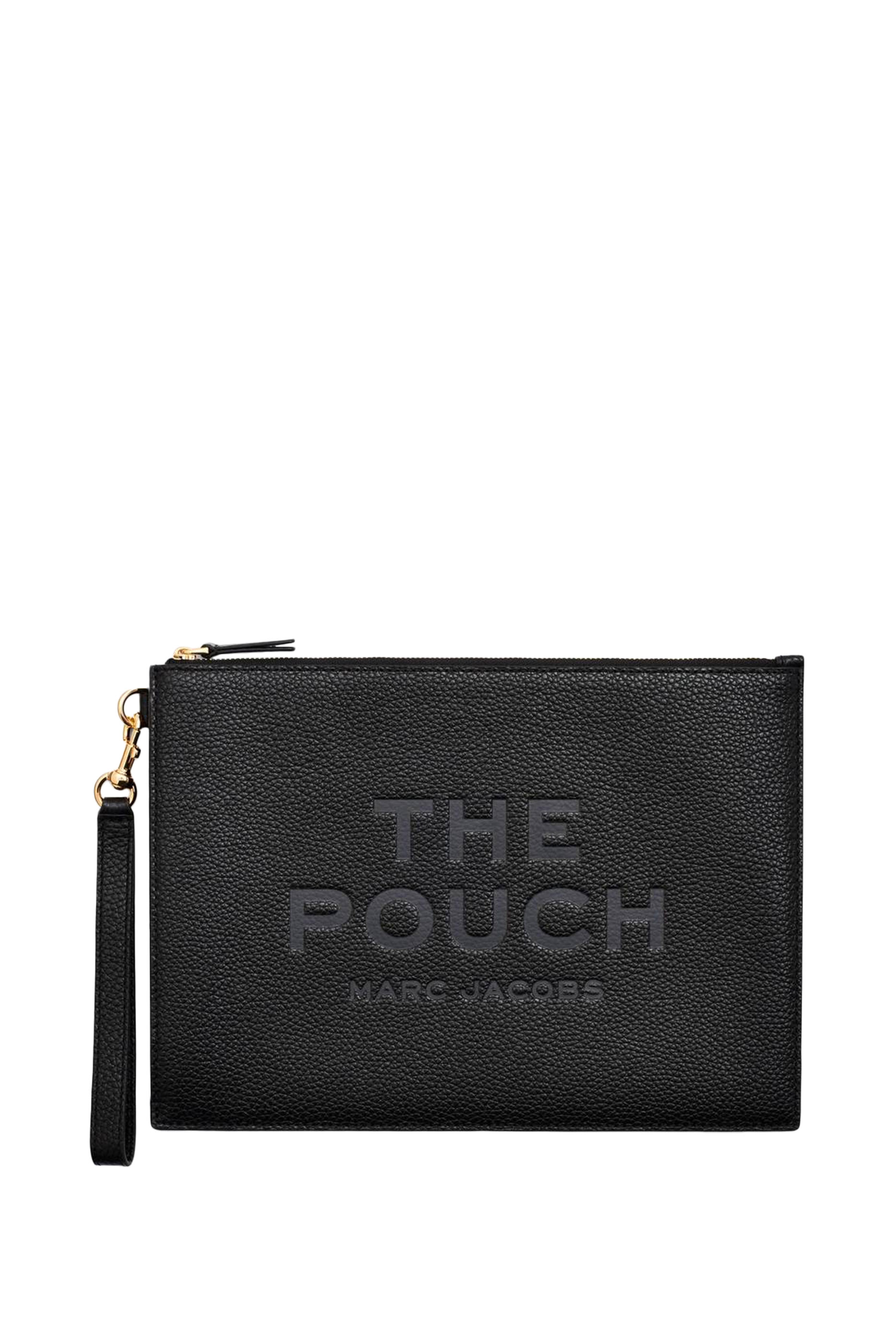 The Leather Large Pouch with Logo
