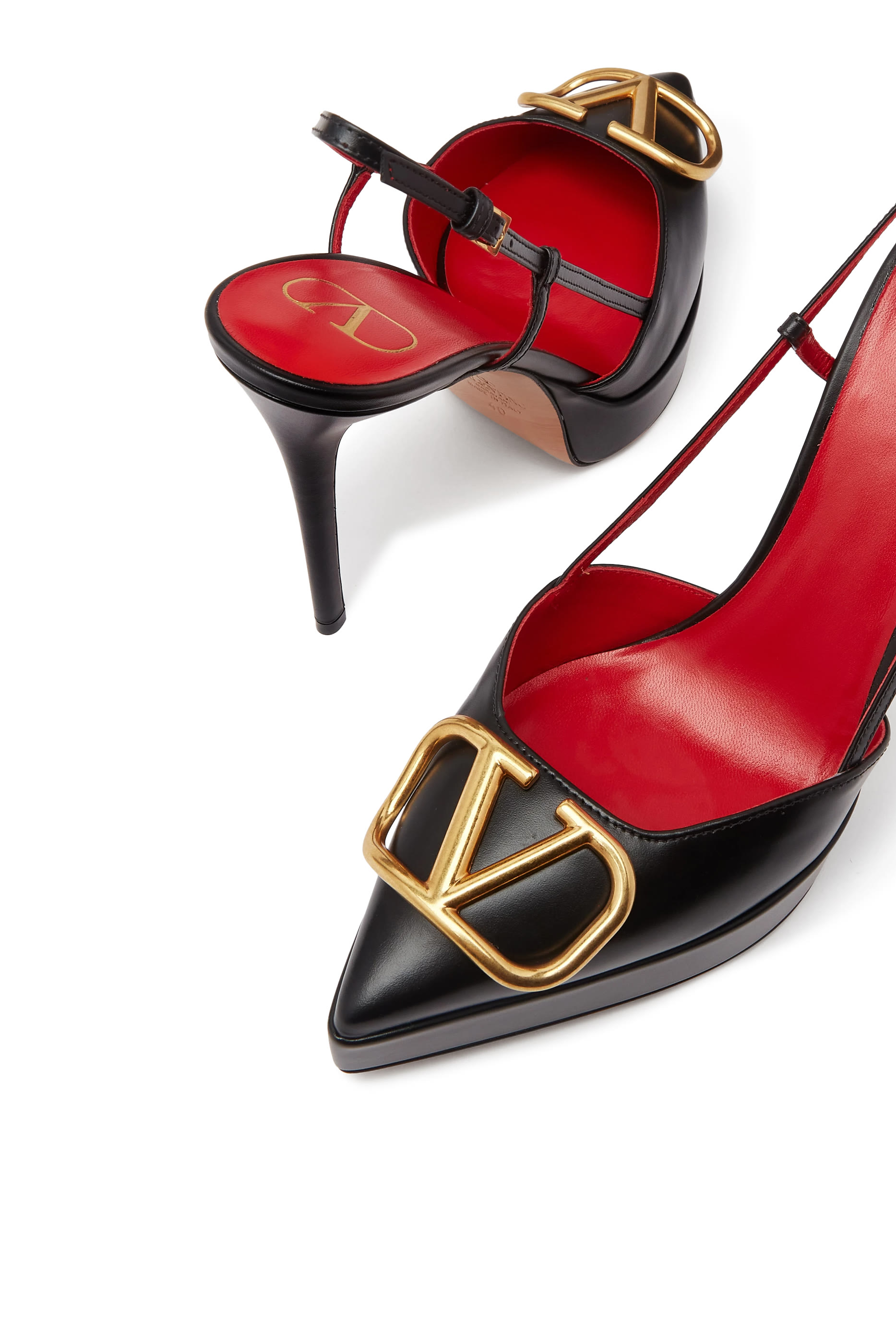 VLogo Signature Calfskin 120 Slingback Pumps