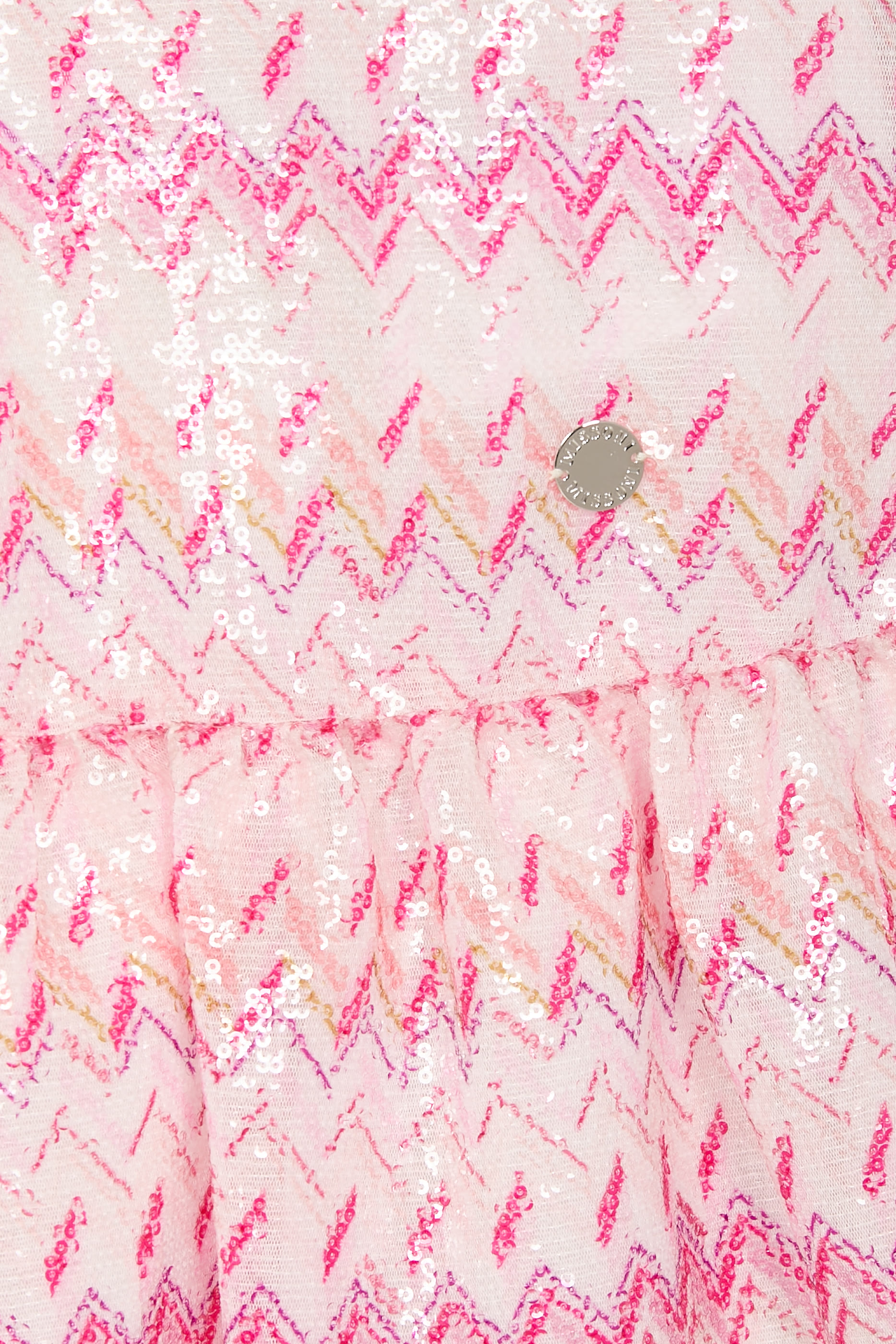 Kids Zigzag Sequine Embellished Dress