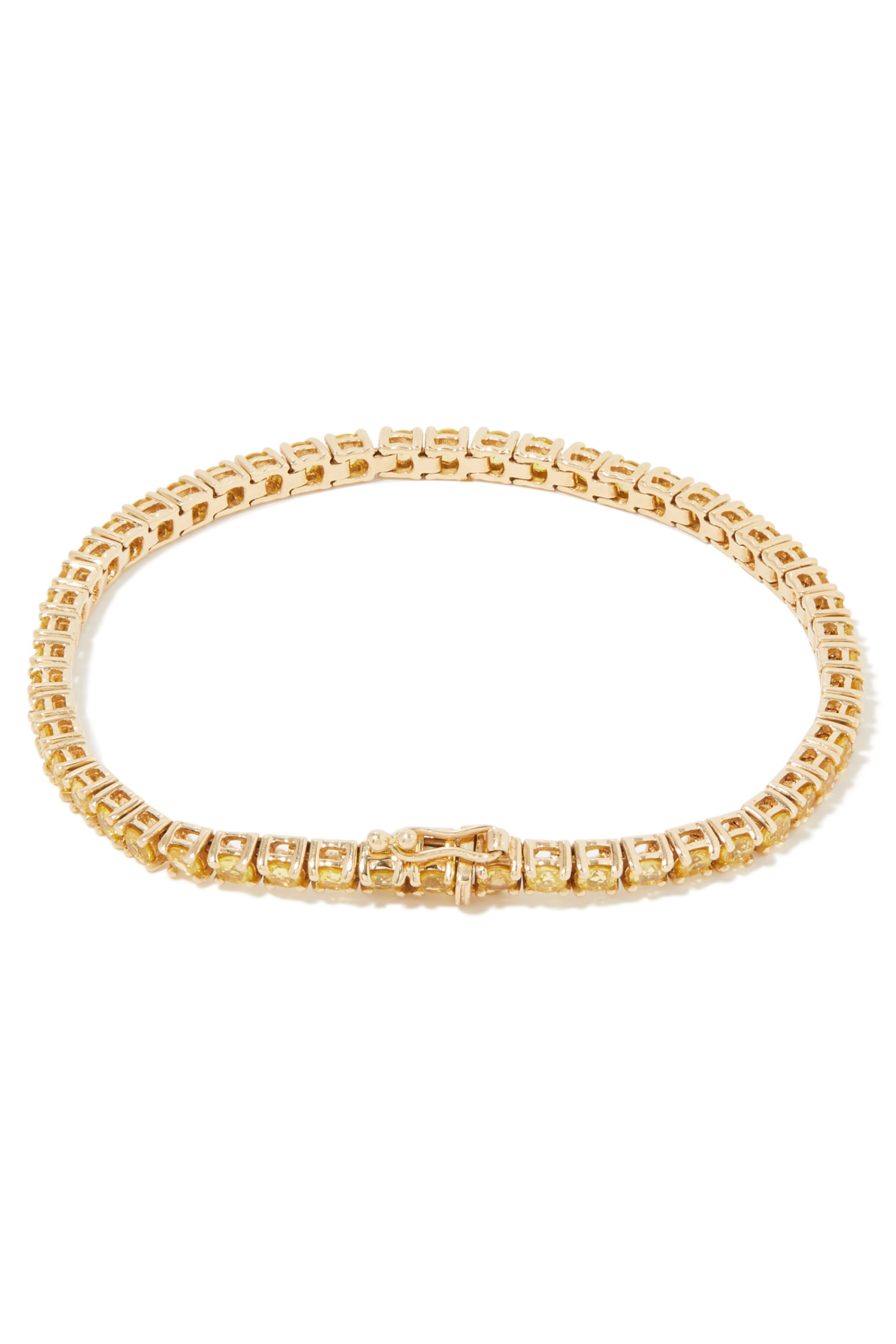 Thicc Yellow Sapphire Tennis Bracelet