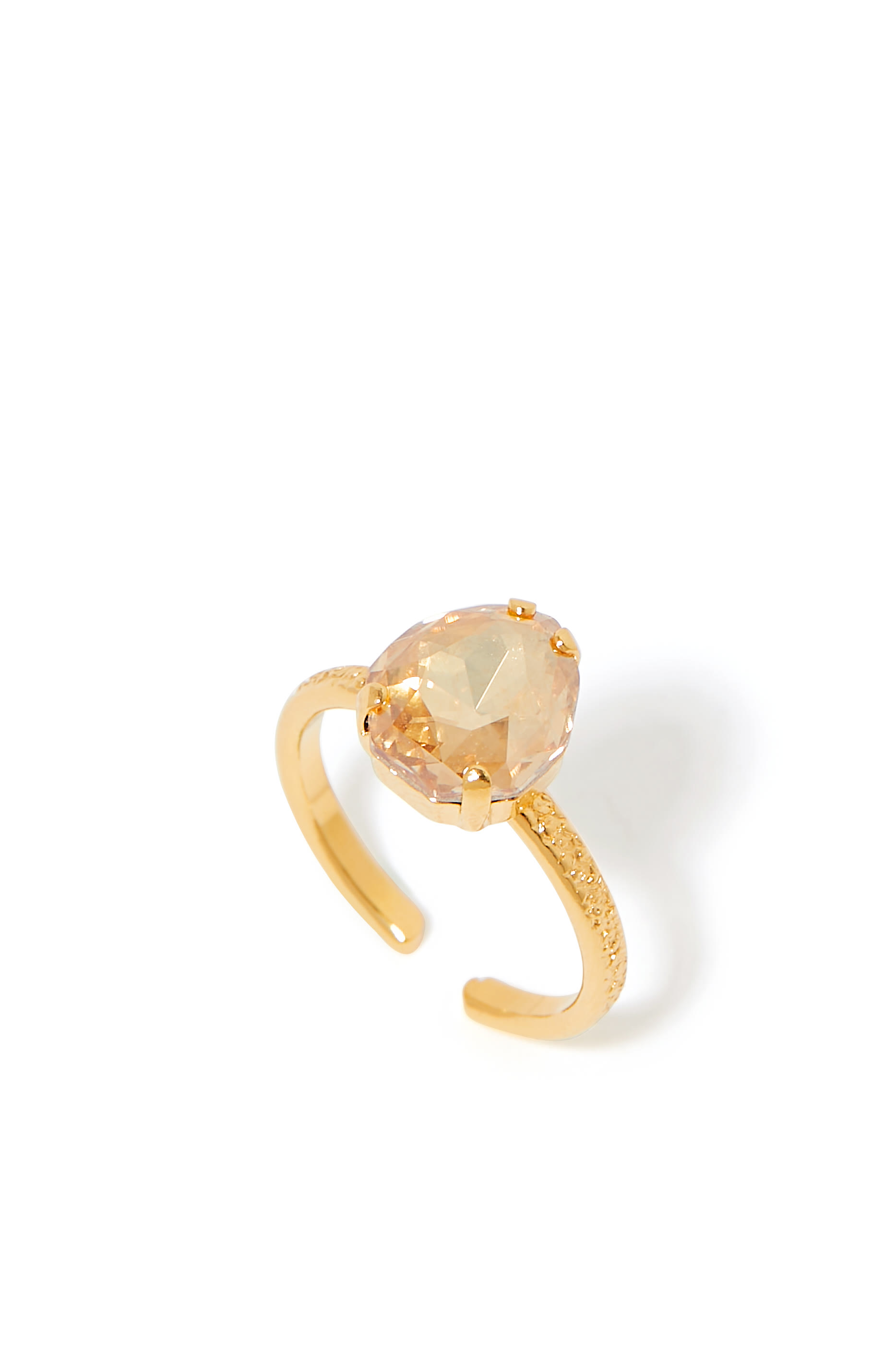 Carlotta Ring, 18k Gold-Plated Metal & Swarovski Crystals
