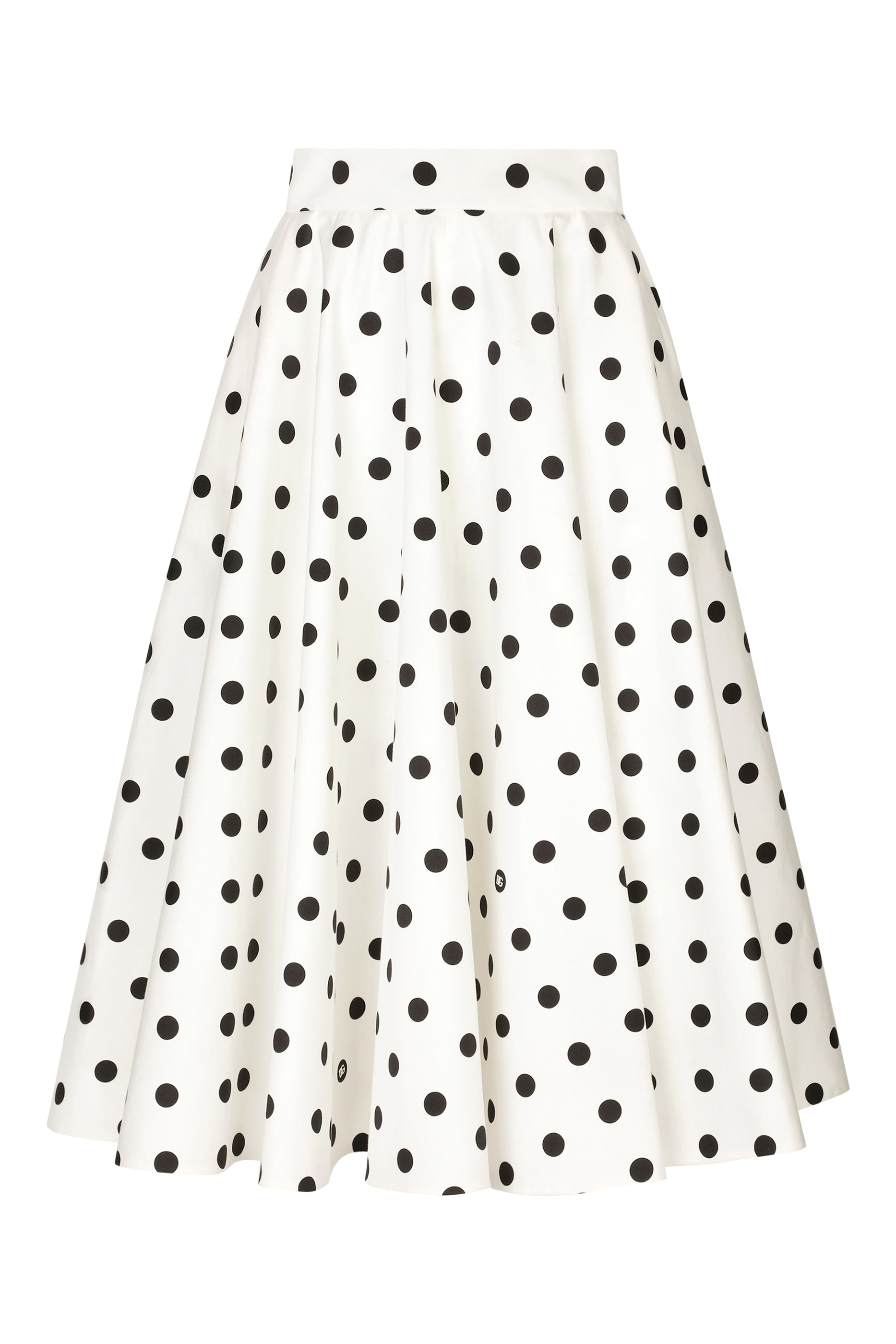 Polka-Dot Cotton Drill Circle Skirt