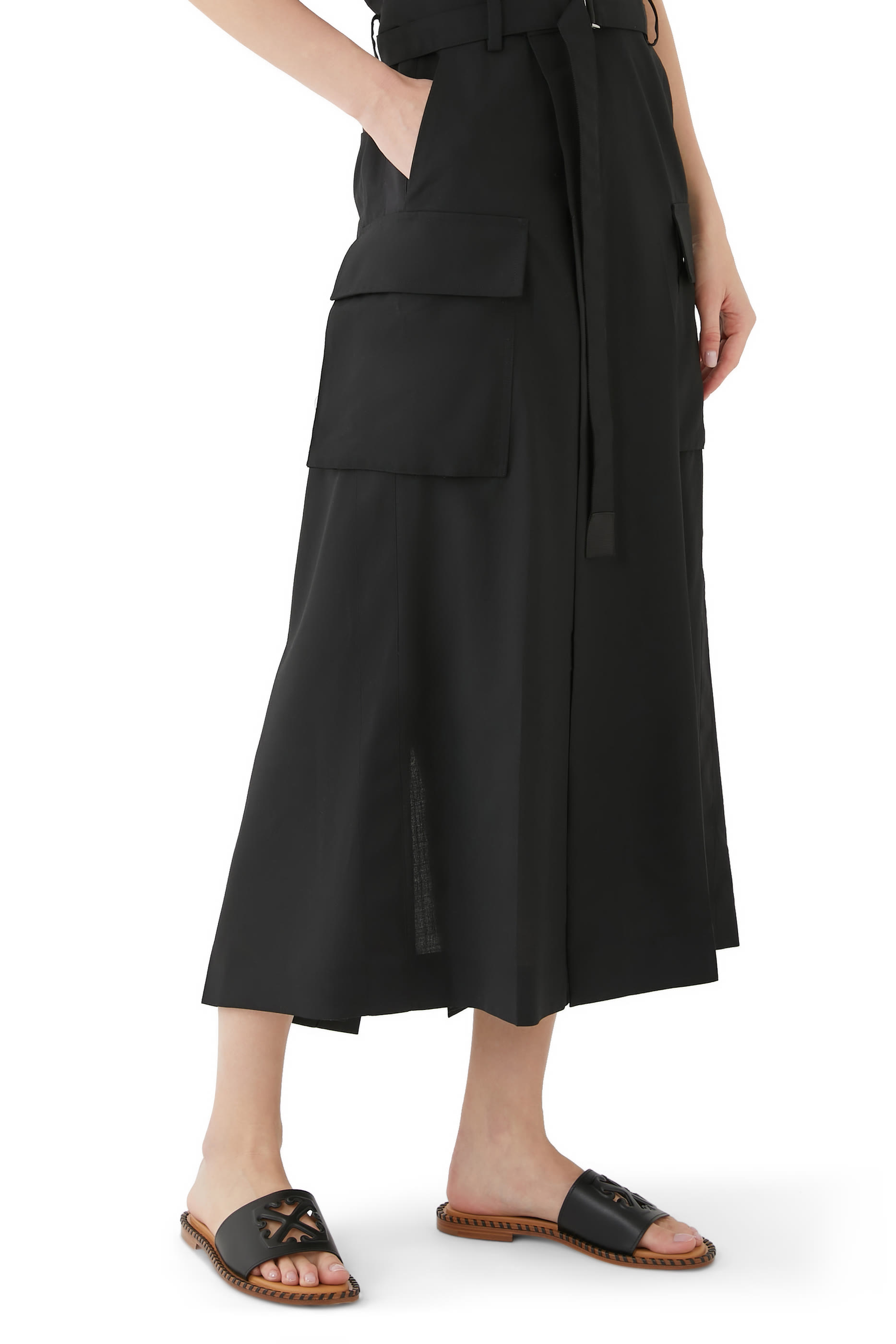 Twist Embossed Arrow Leather Slides