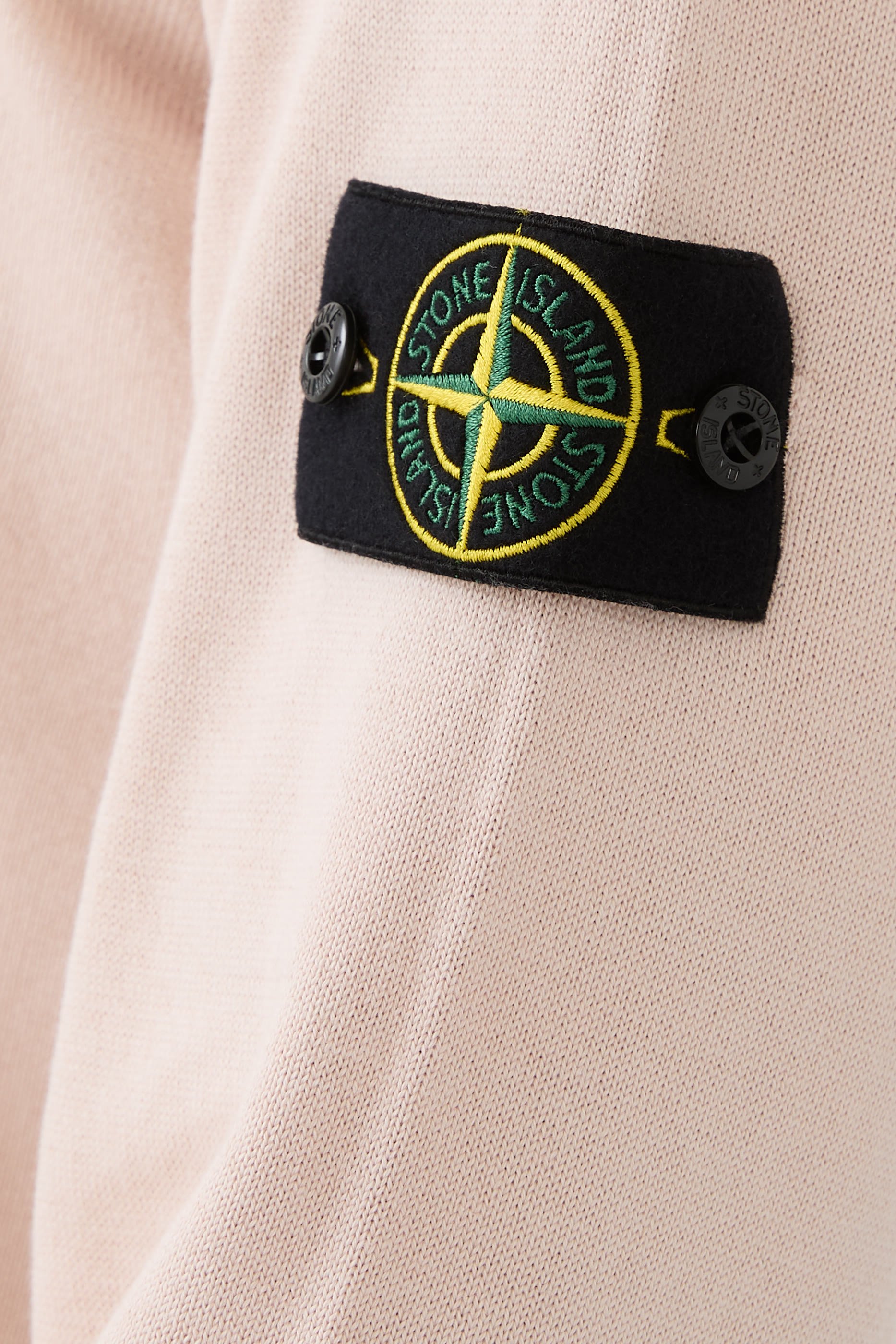 Logo Patch Cotton Fleece Crewneck Sweatshirt