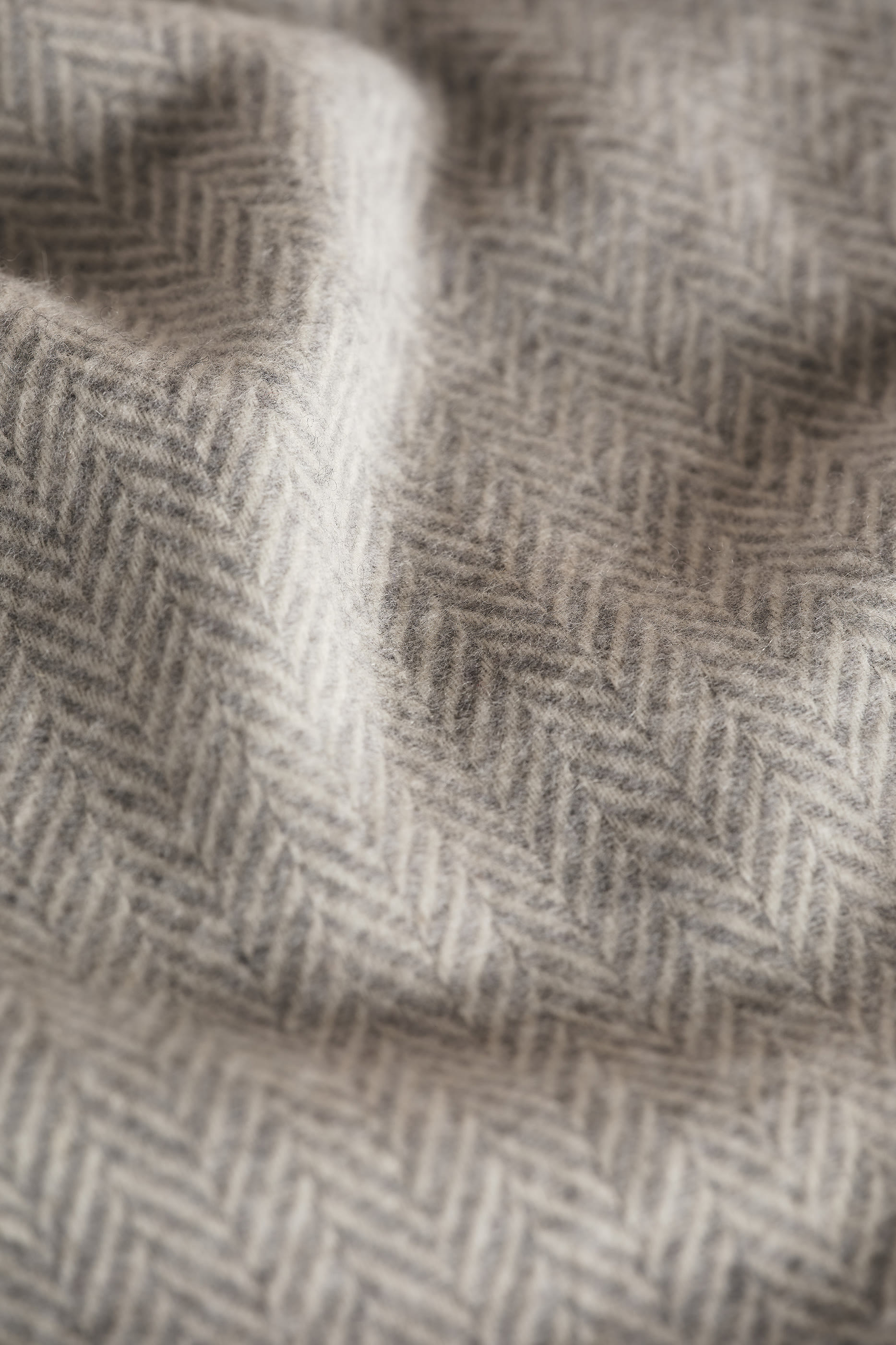 Luxury Wool Cashmere Herringbone Throw
