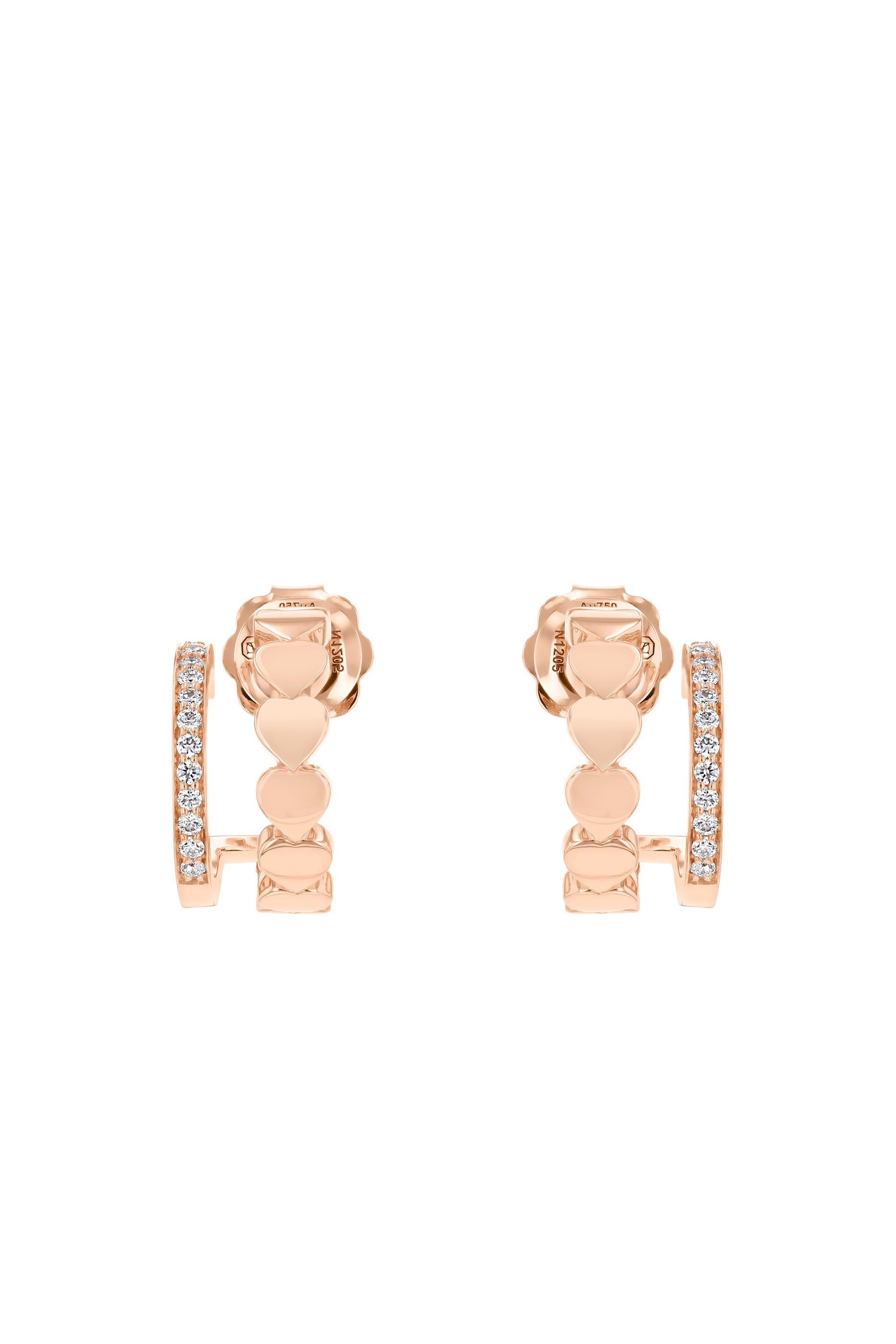 LIT Huggies, 18K Rose Gold & Diamonds