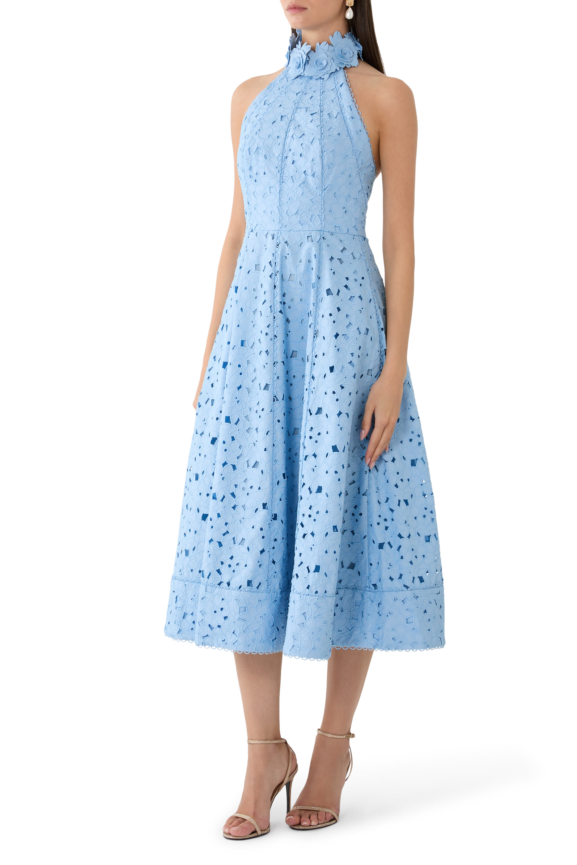 Nuvola Halter Midi Dress 