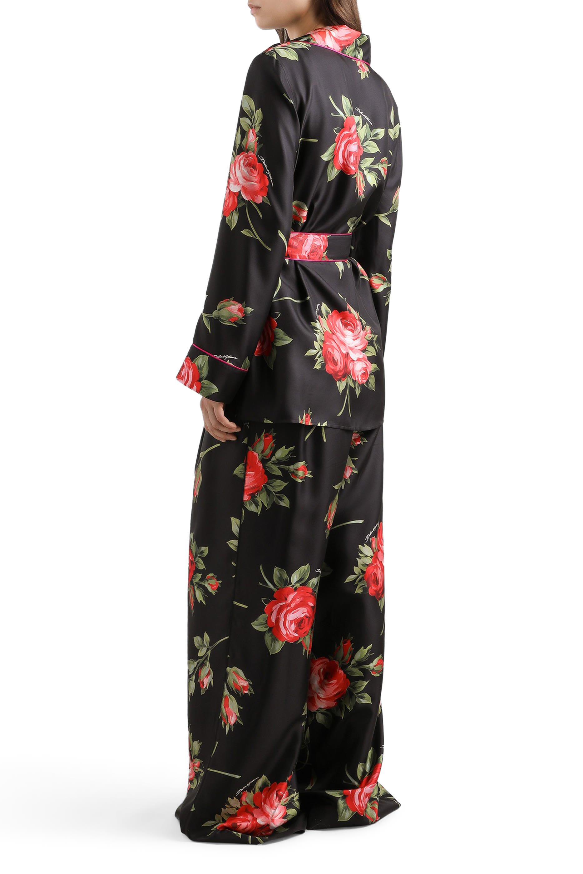 Rose Bouquet-Print Vanity Twill Shirt