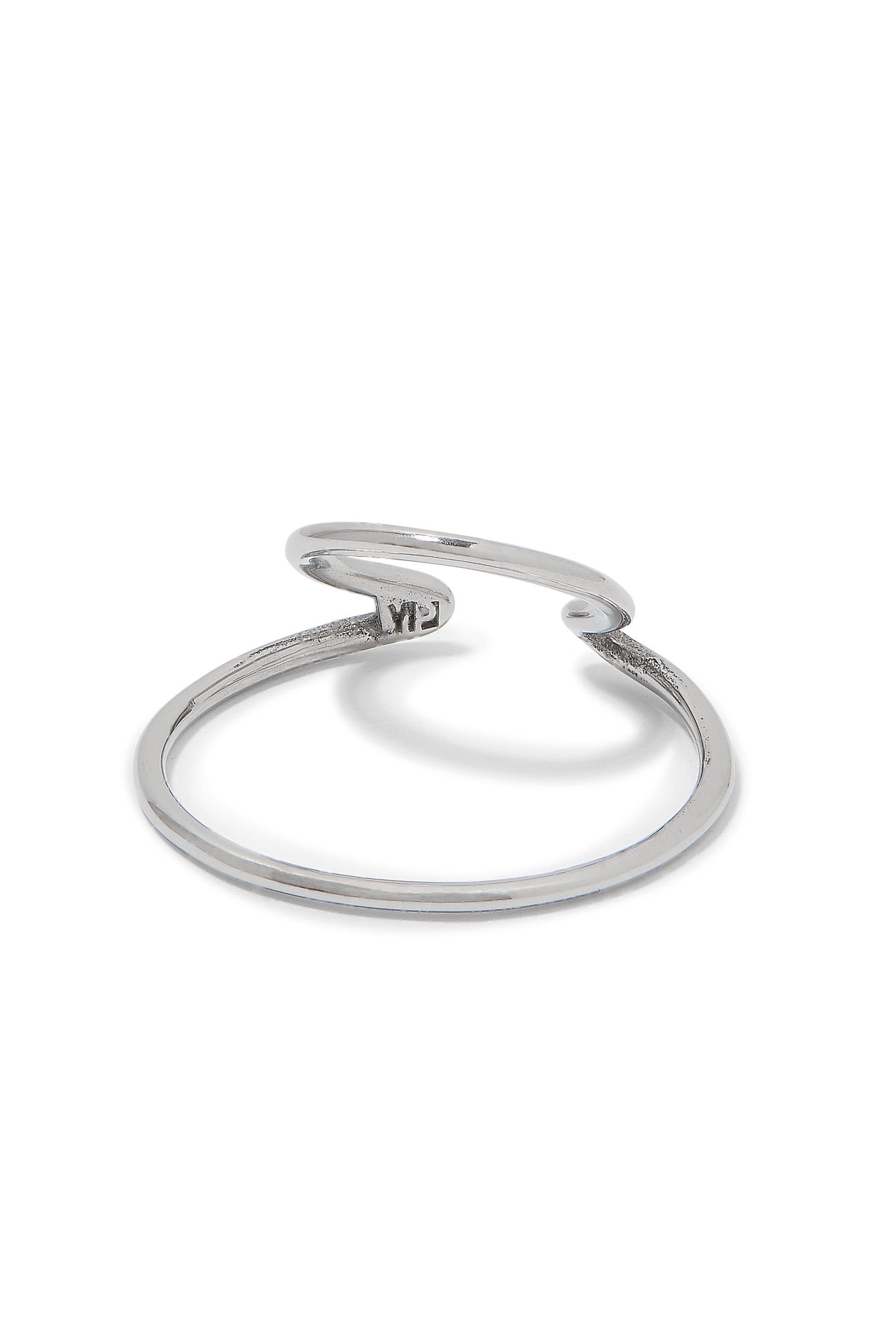 Lou Single Ear Cuff, Silver-Plated Stainless Steel
