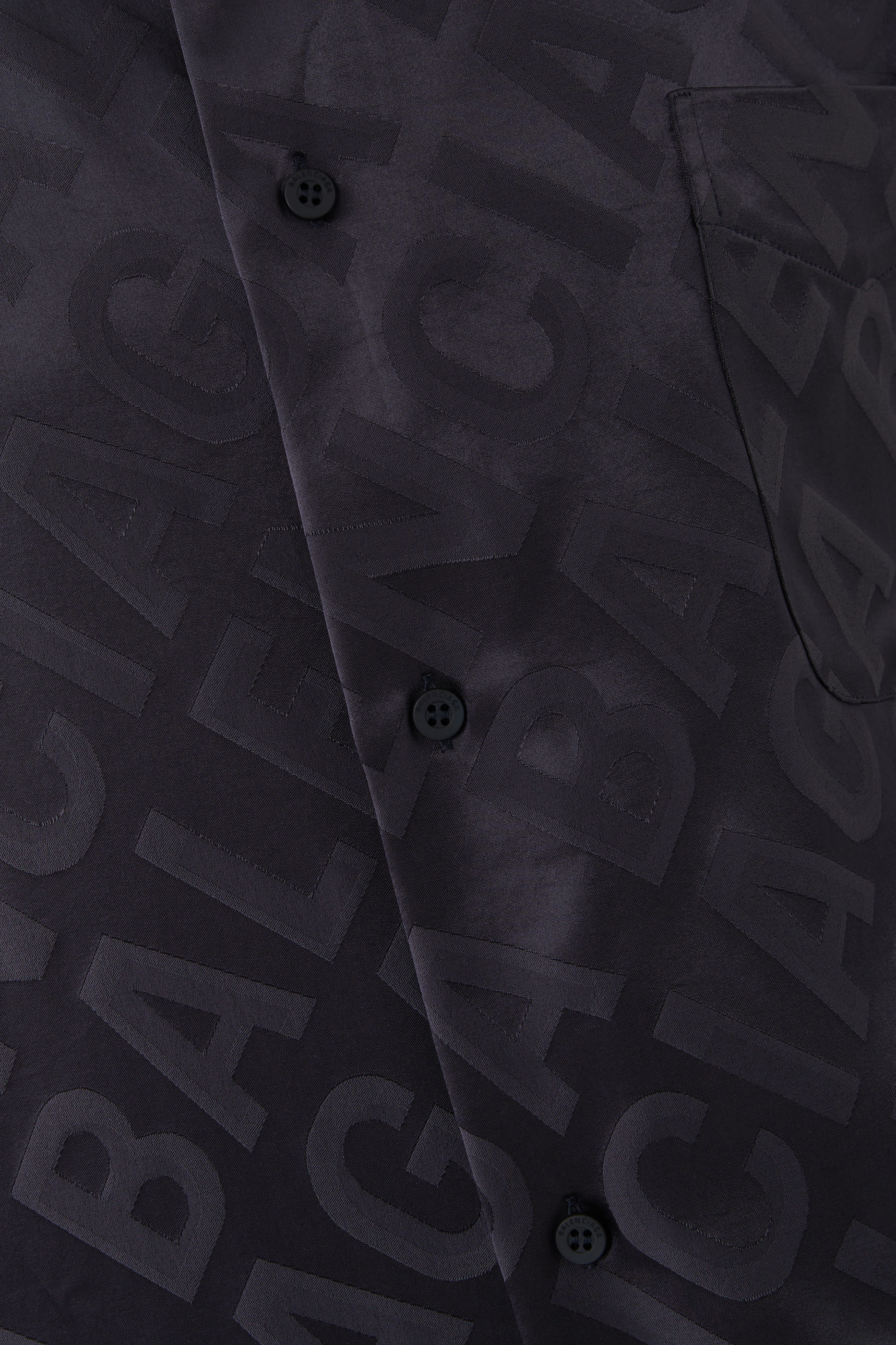 All-Over Logo Satin Shirt