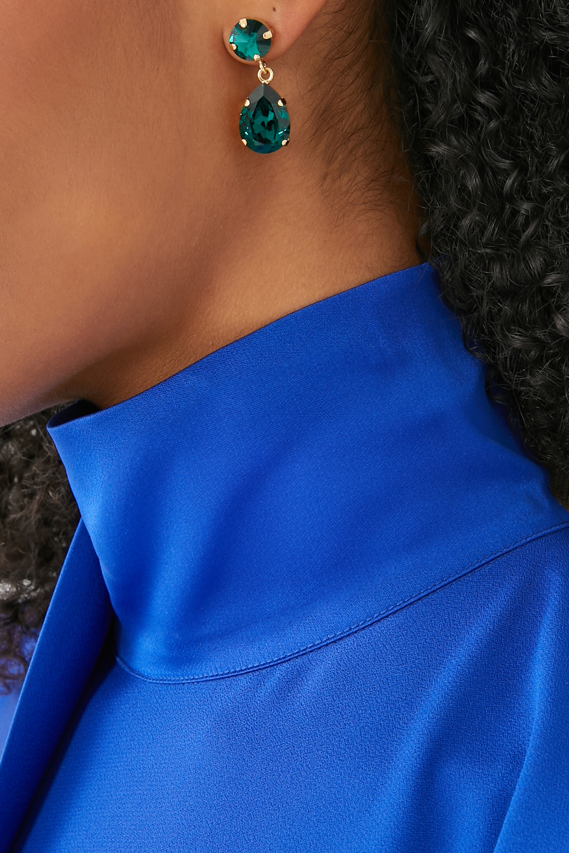 Classic Drop Earrings, 18K Gold/Rhodium & Crystals