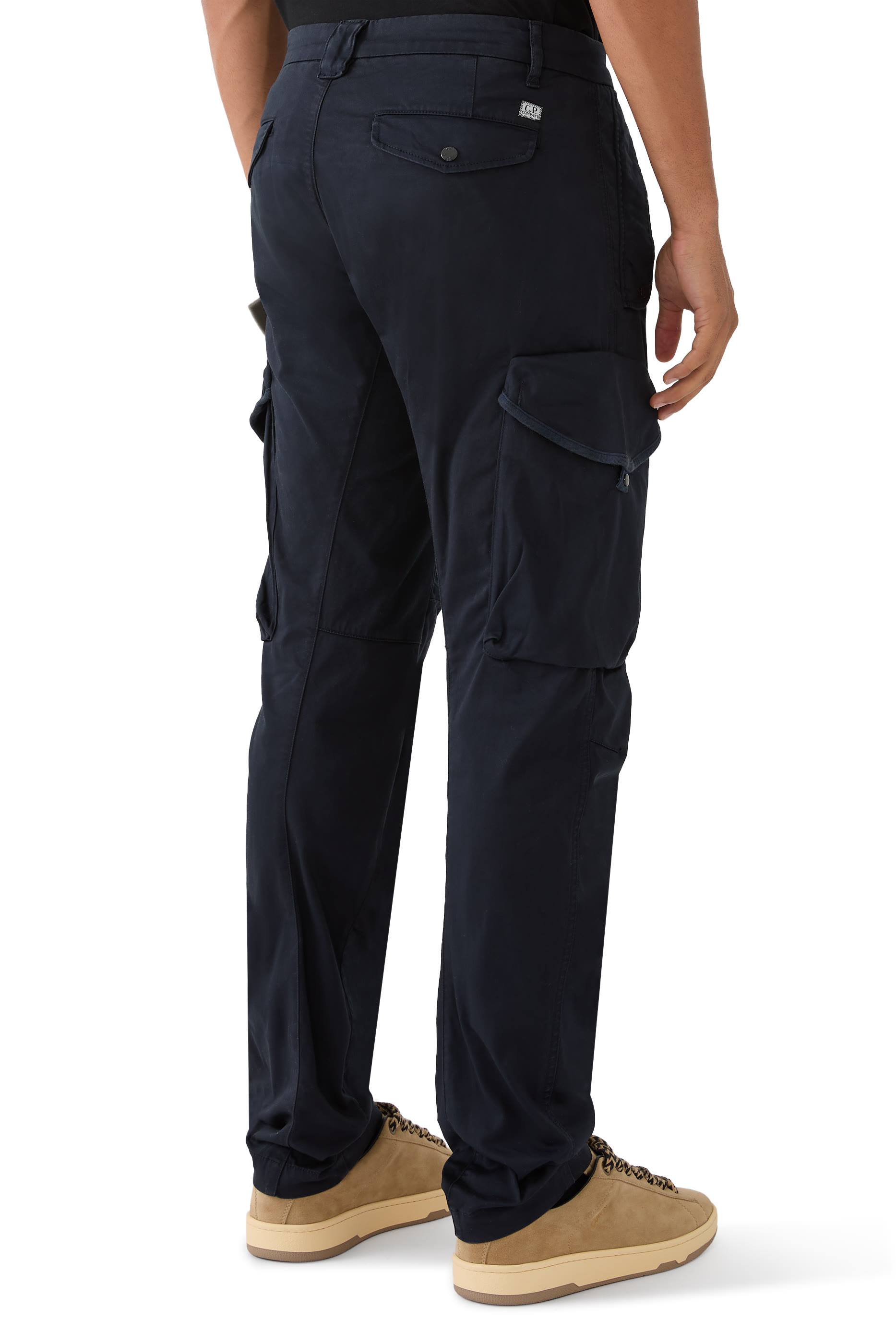 Stretch Sateen Utility Cargo Lens Pants