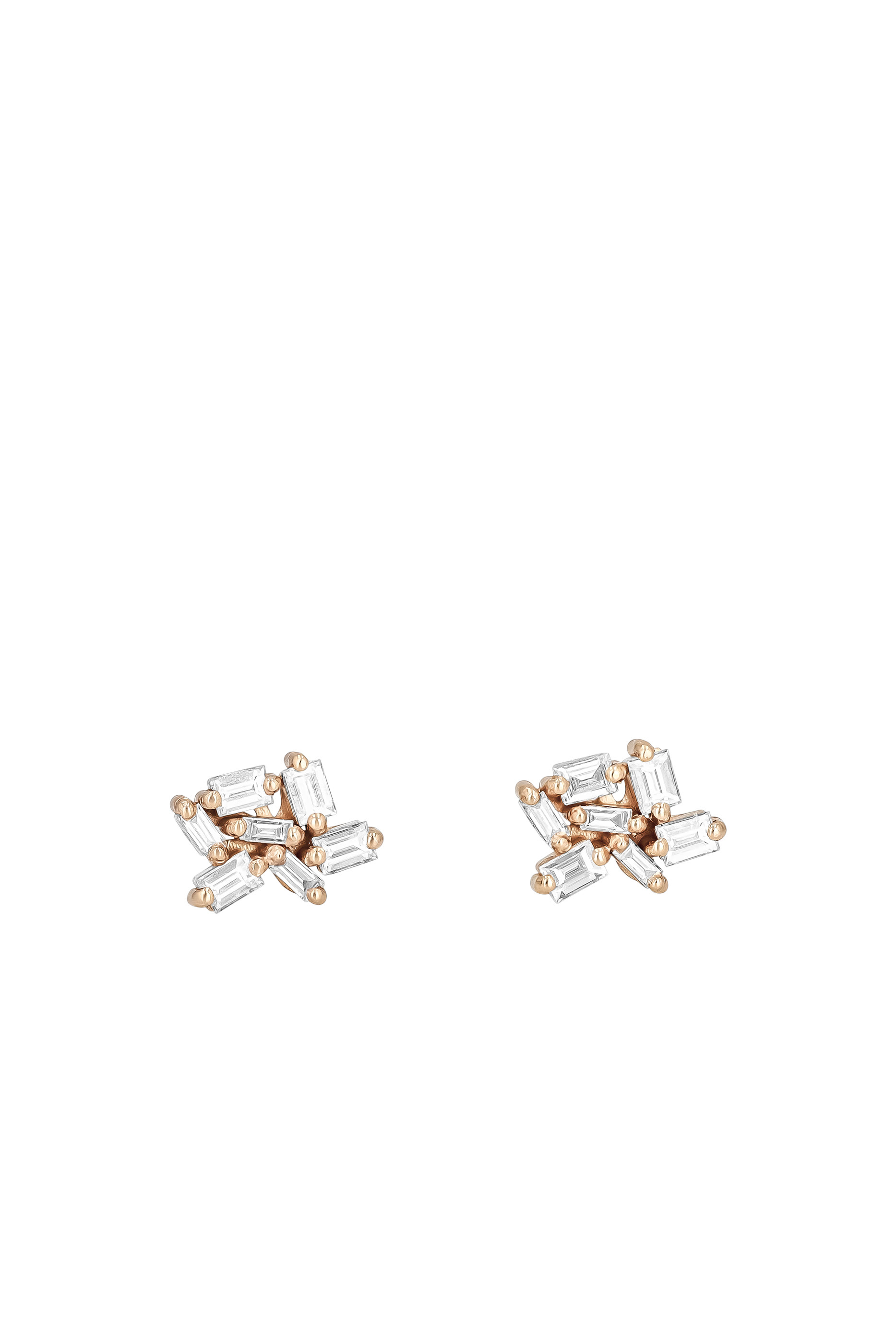 Classic Cluster Studs, 18k Yellow Gold & Diamonds
