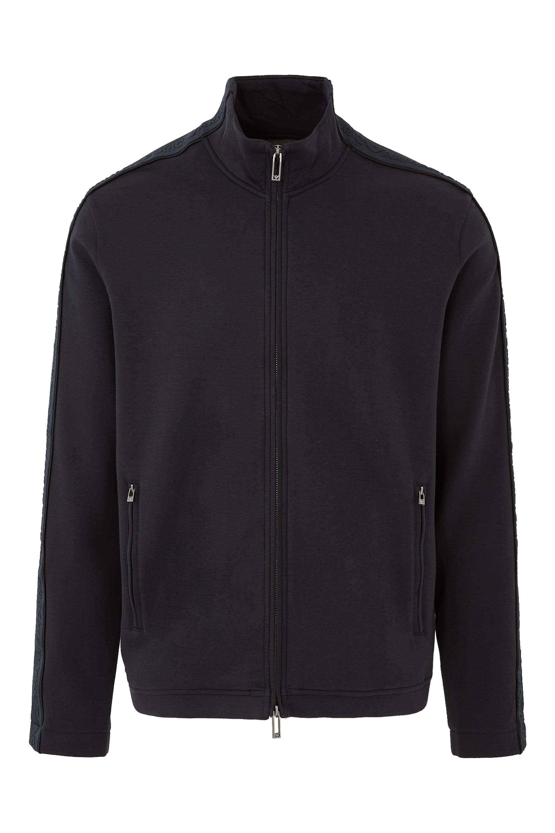 Logo Tape Double-Jersey Zip Sweatshirt