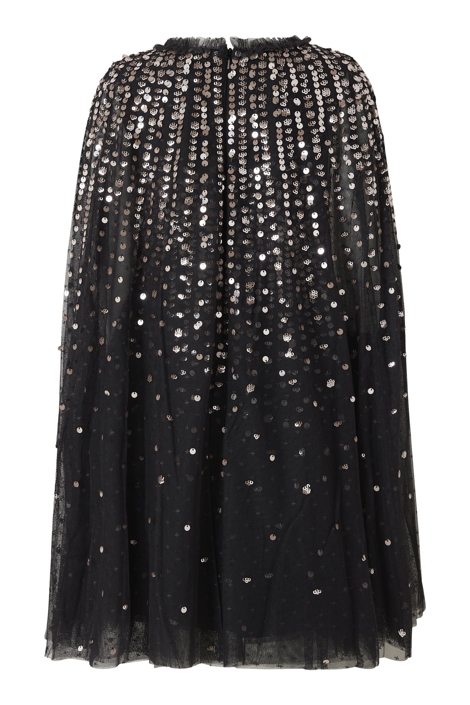 Kids Moonlight Sequin Cape Dress 