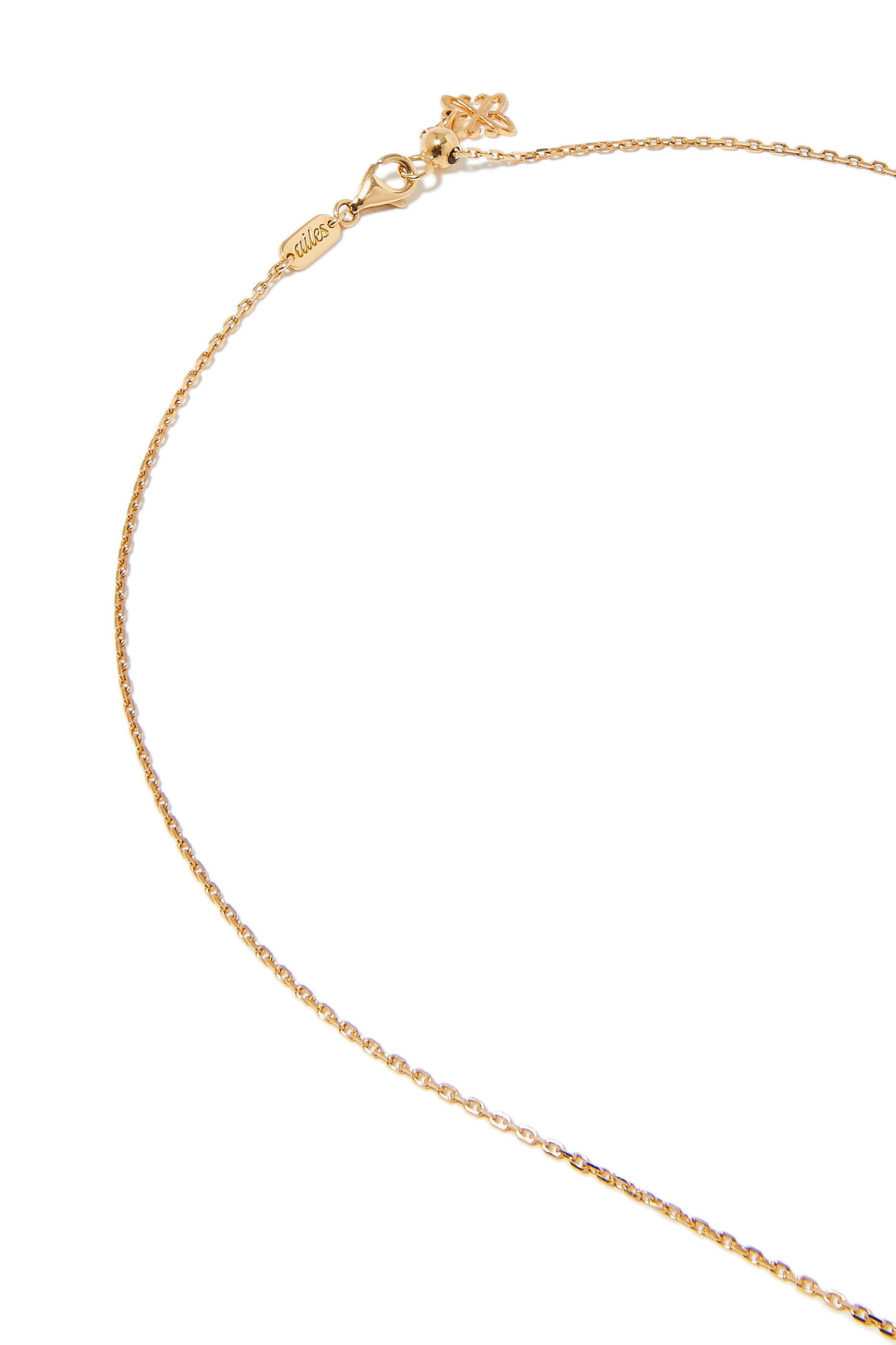 J Letter Necklace in 18k Yellow Gold & Diamonds