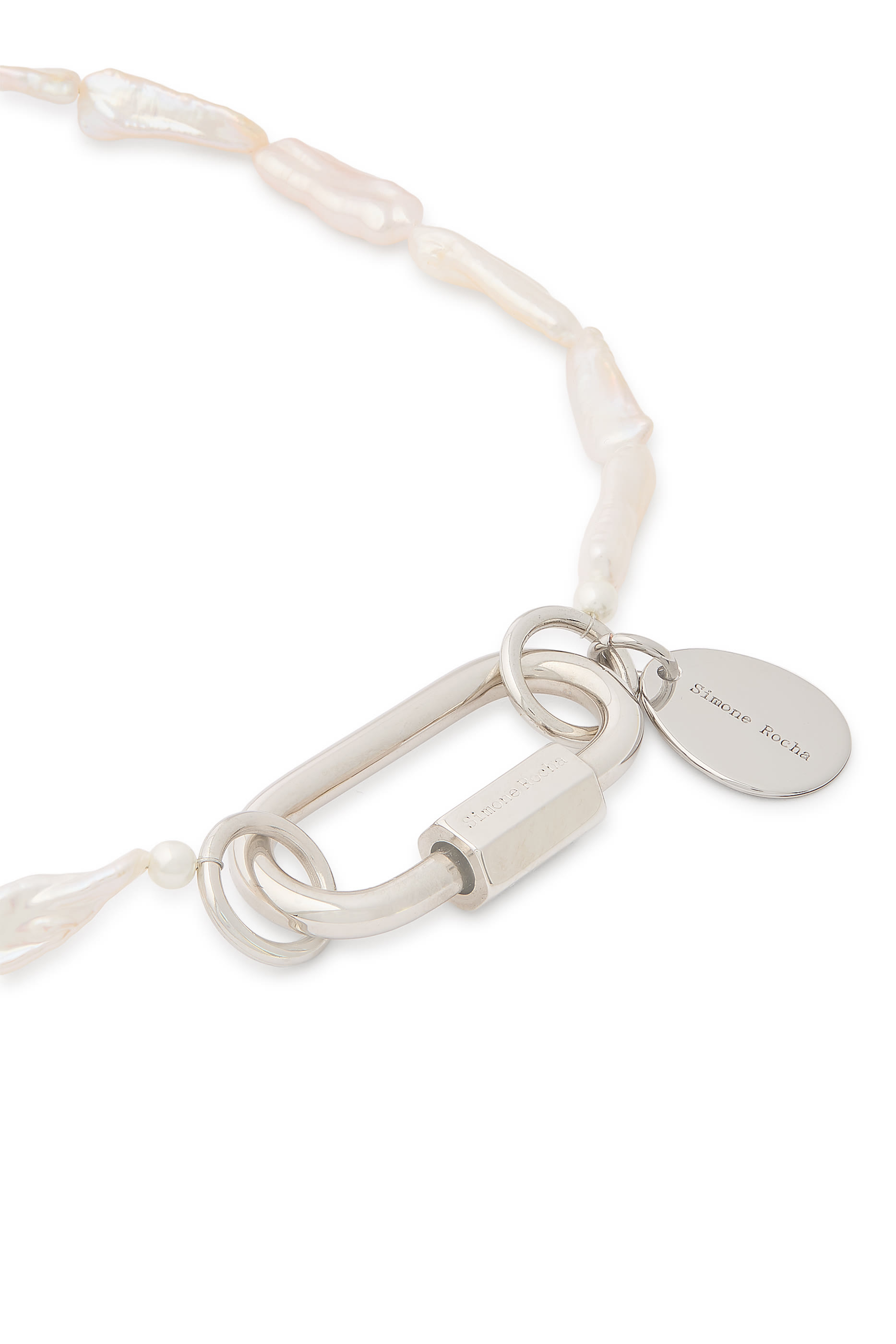 Carabiner Pearl Necklace 