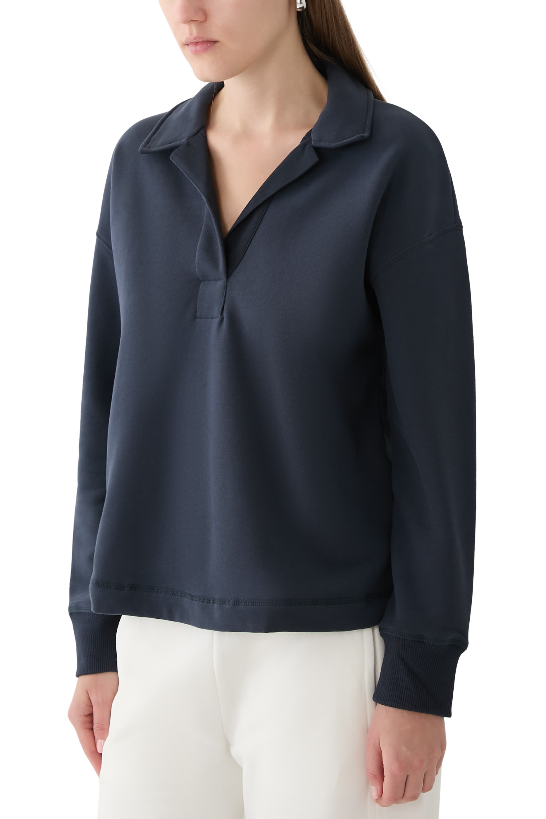 Travel Collared Sweatshirt Organic Cotton