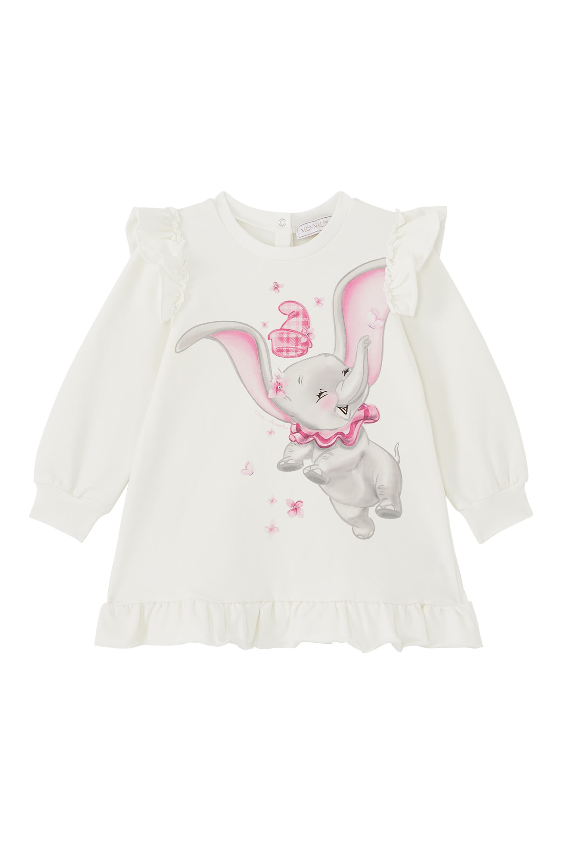 Kids Dumbo Print Cotton Jersey Dress
