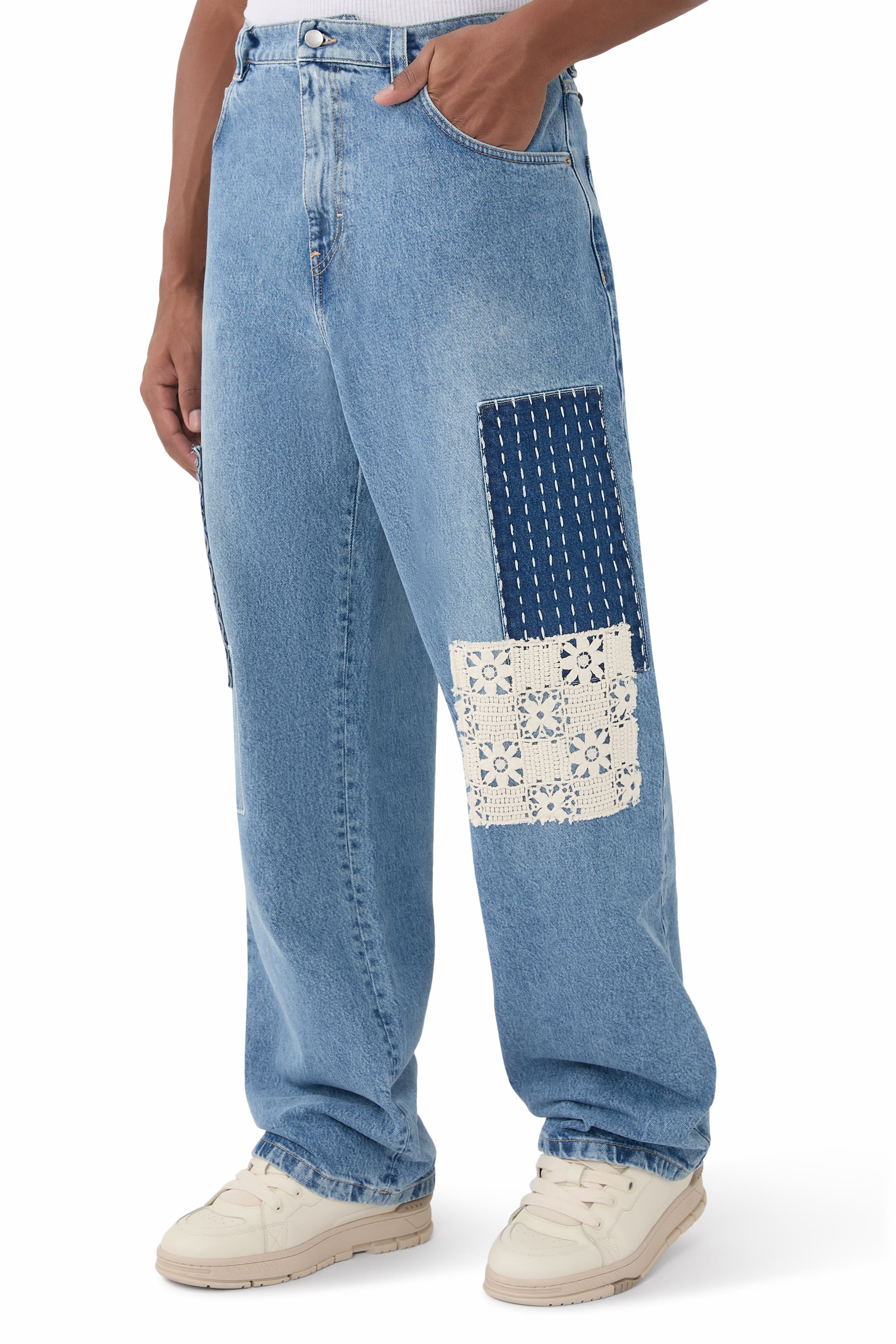 Patchwork Relaxed Jeans