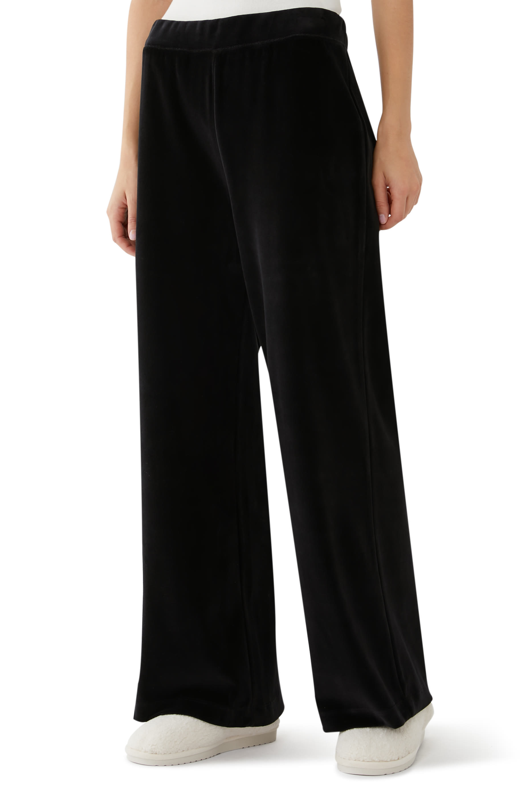 Velour Wide Leg Trousers