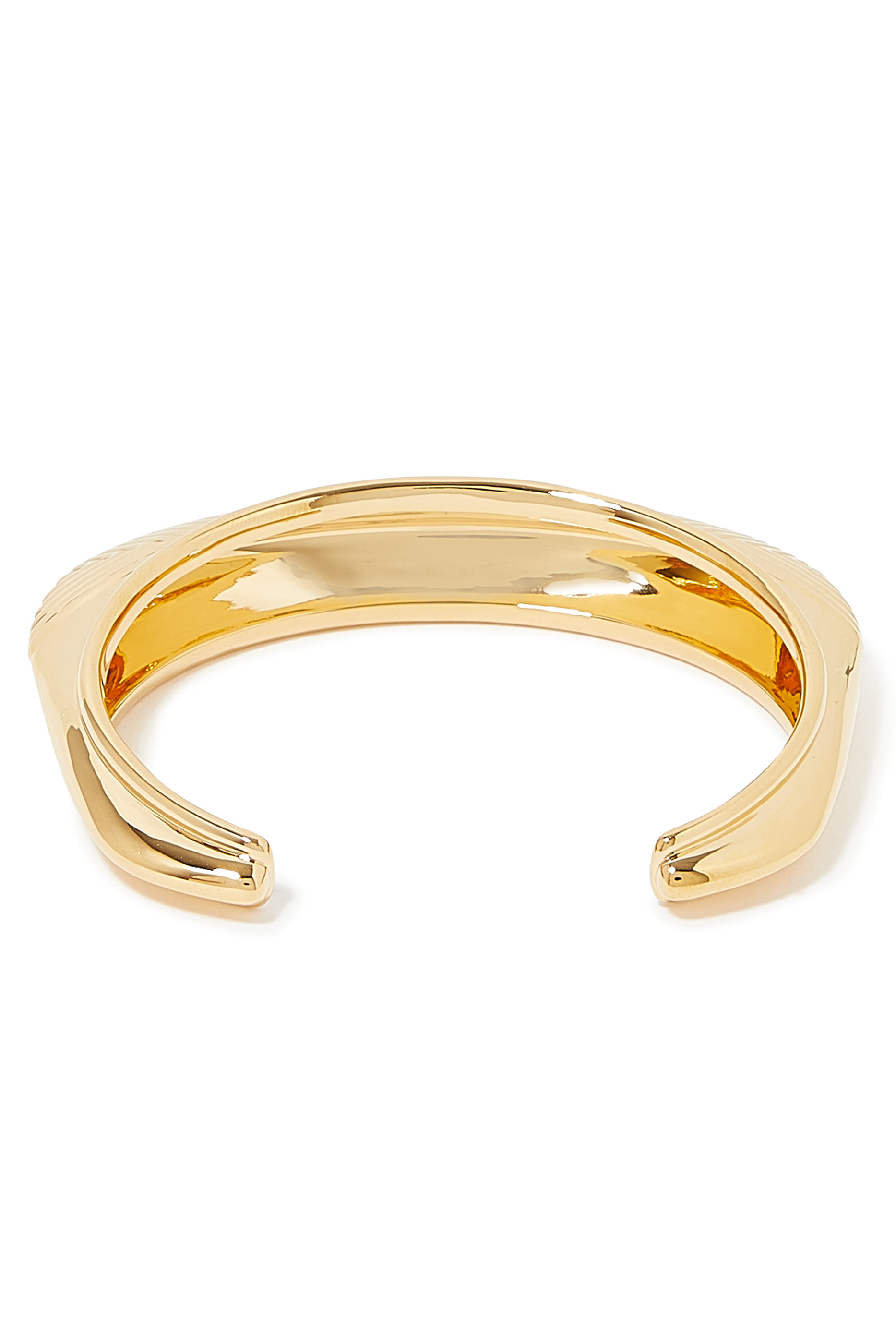 Hera Dome Ridge Statement Cuff Bracelet, 18k Recycled Gold Plating on Brass