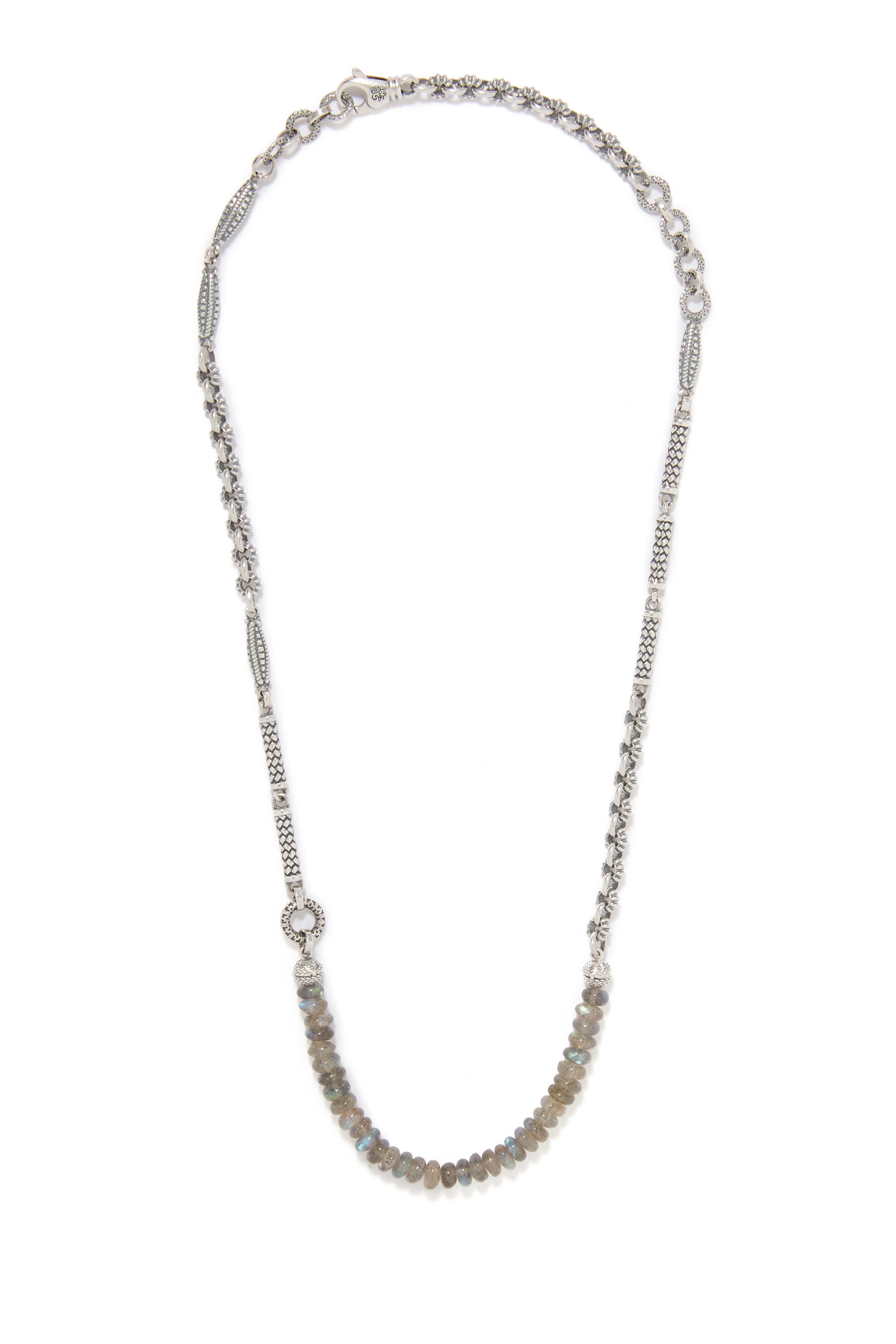 Wrap-Around Beaded Convertible Necklace, Sterling Silver & Labradorite