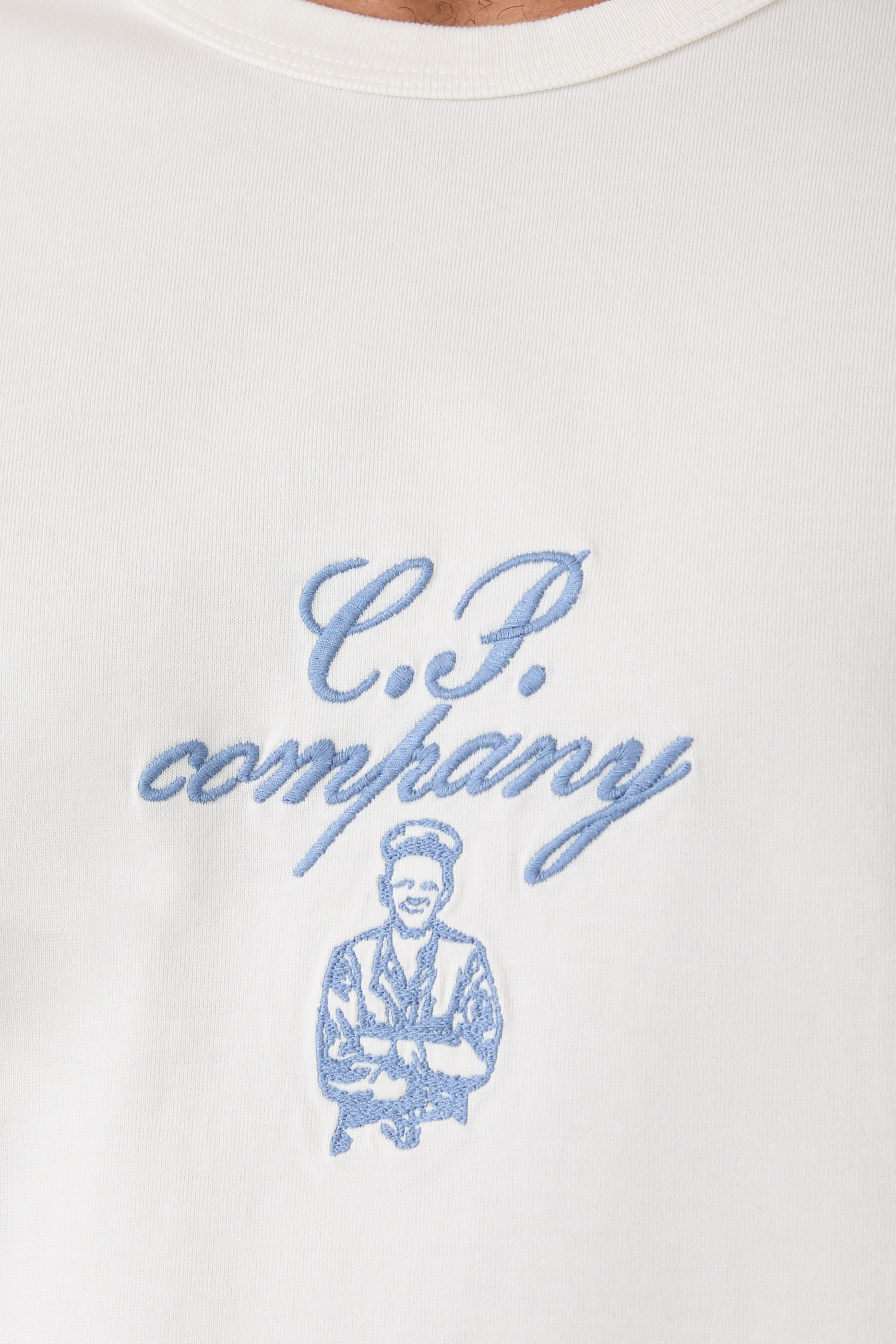 30/2 Mercerized Jersey Twisted Embroidery T-Shirt