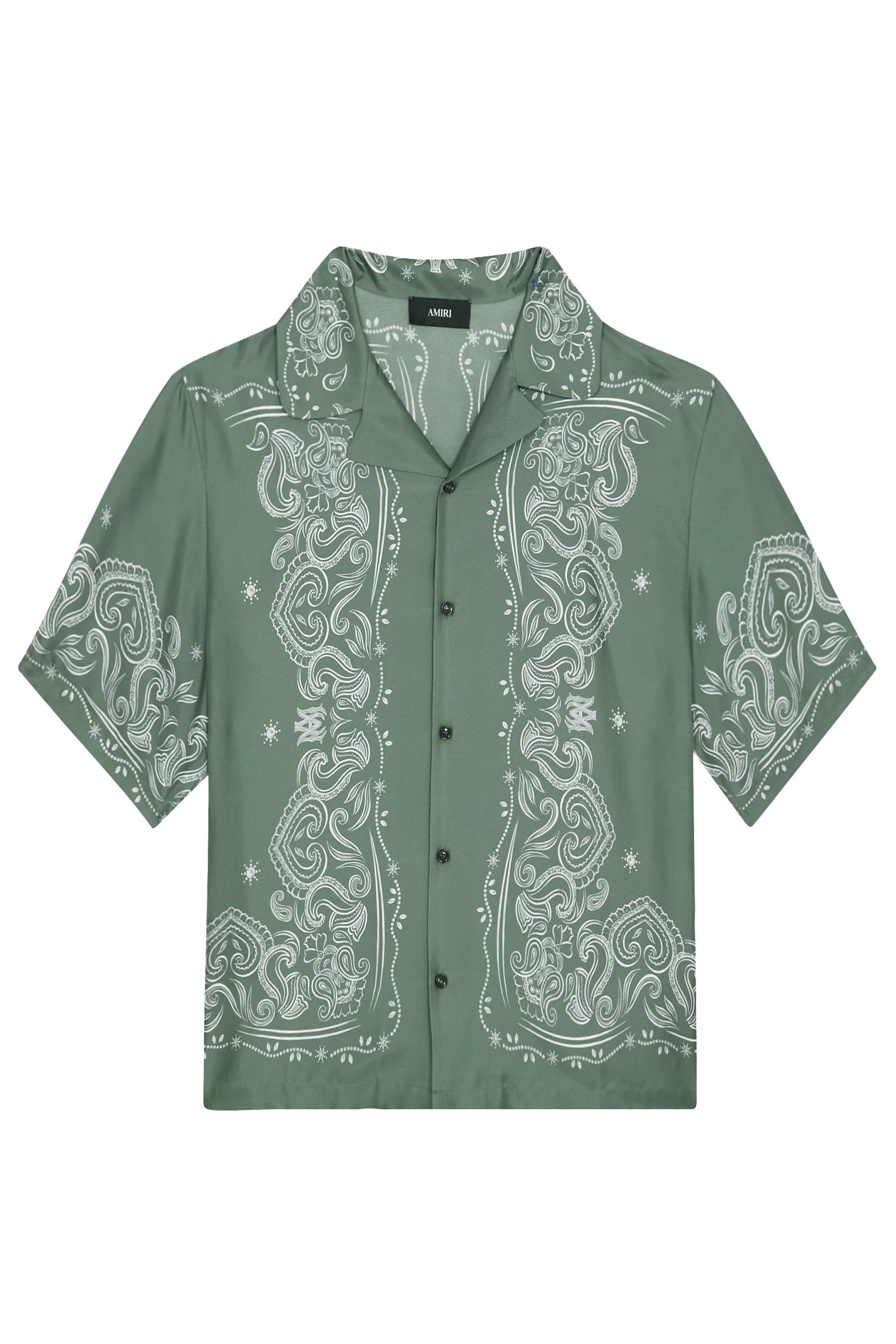  Bandana Paint Oversized Bowling Shirt 