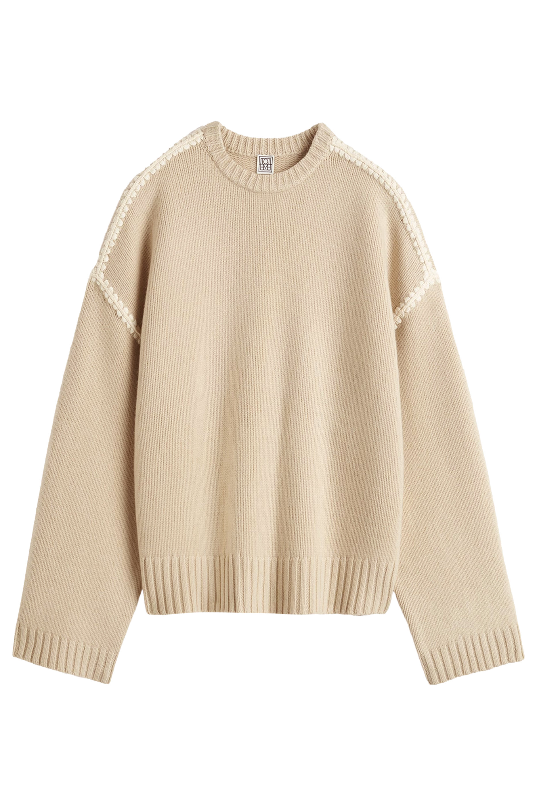 Embroidered Wool Cashmere Knit Sweater