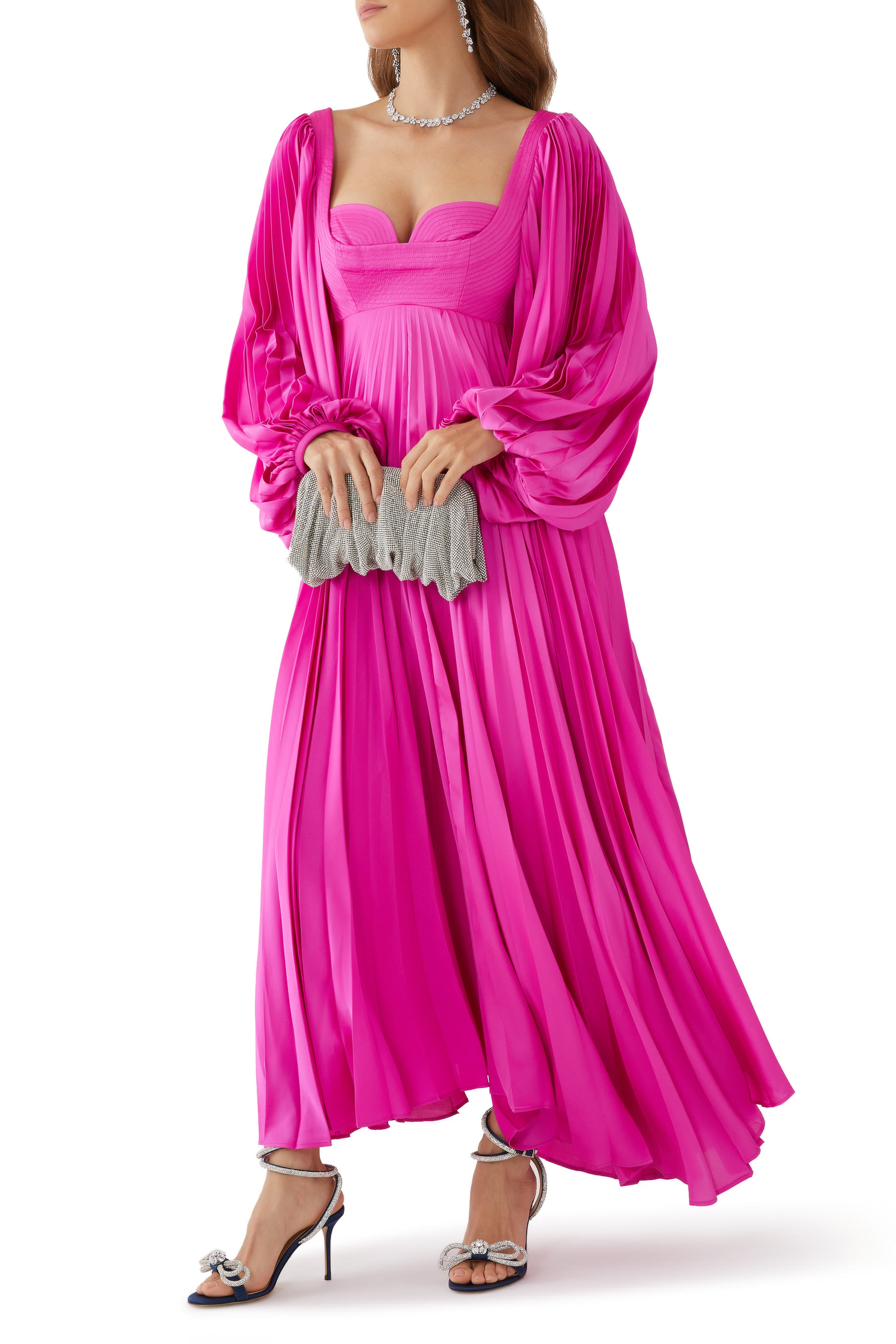 Double Bow 85 Satin Sandals