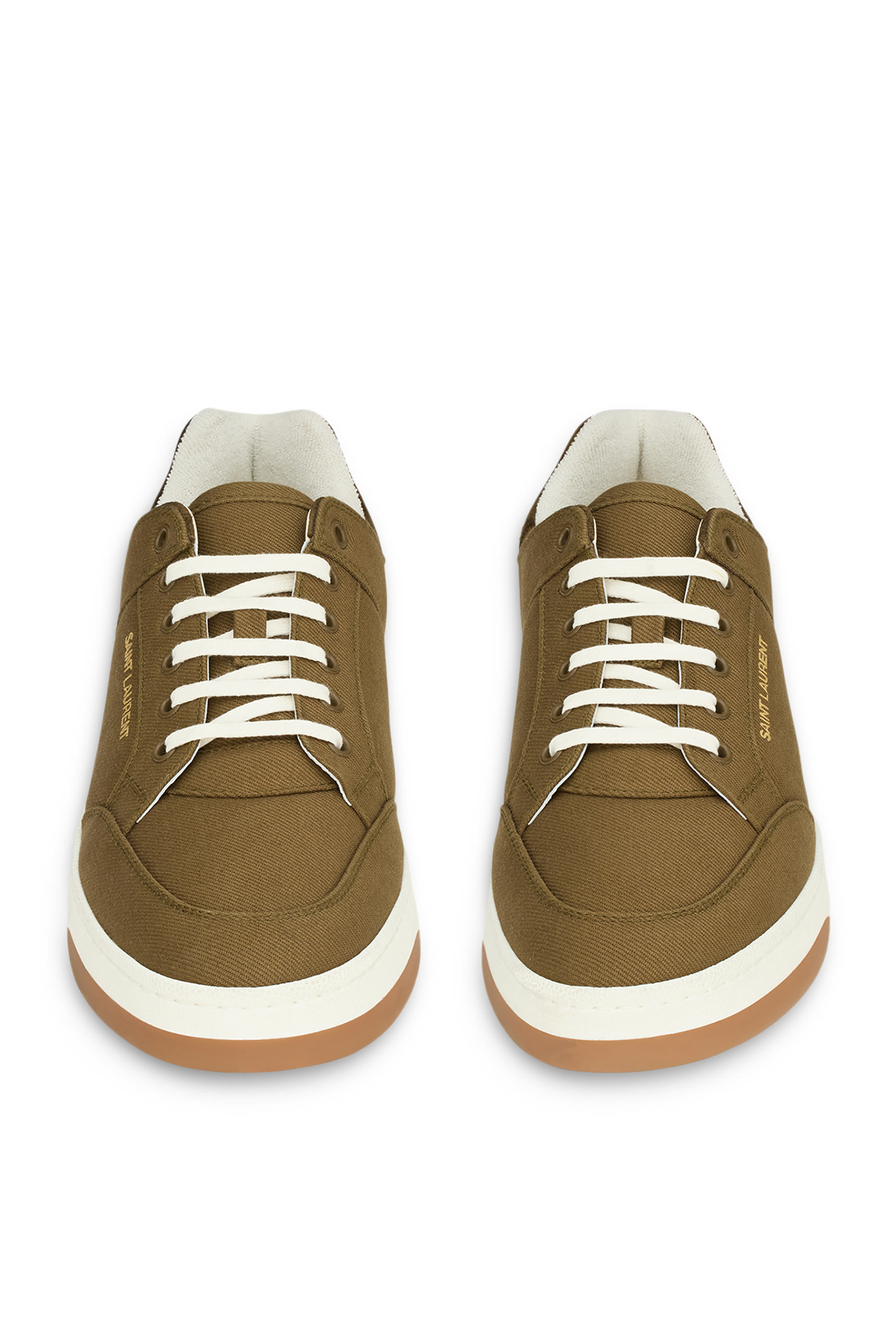Suede Trimmed Canvas Sneakers