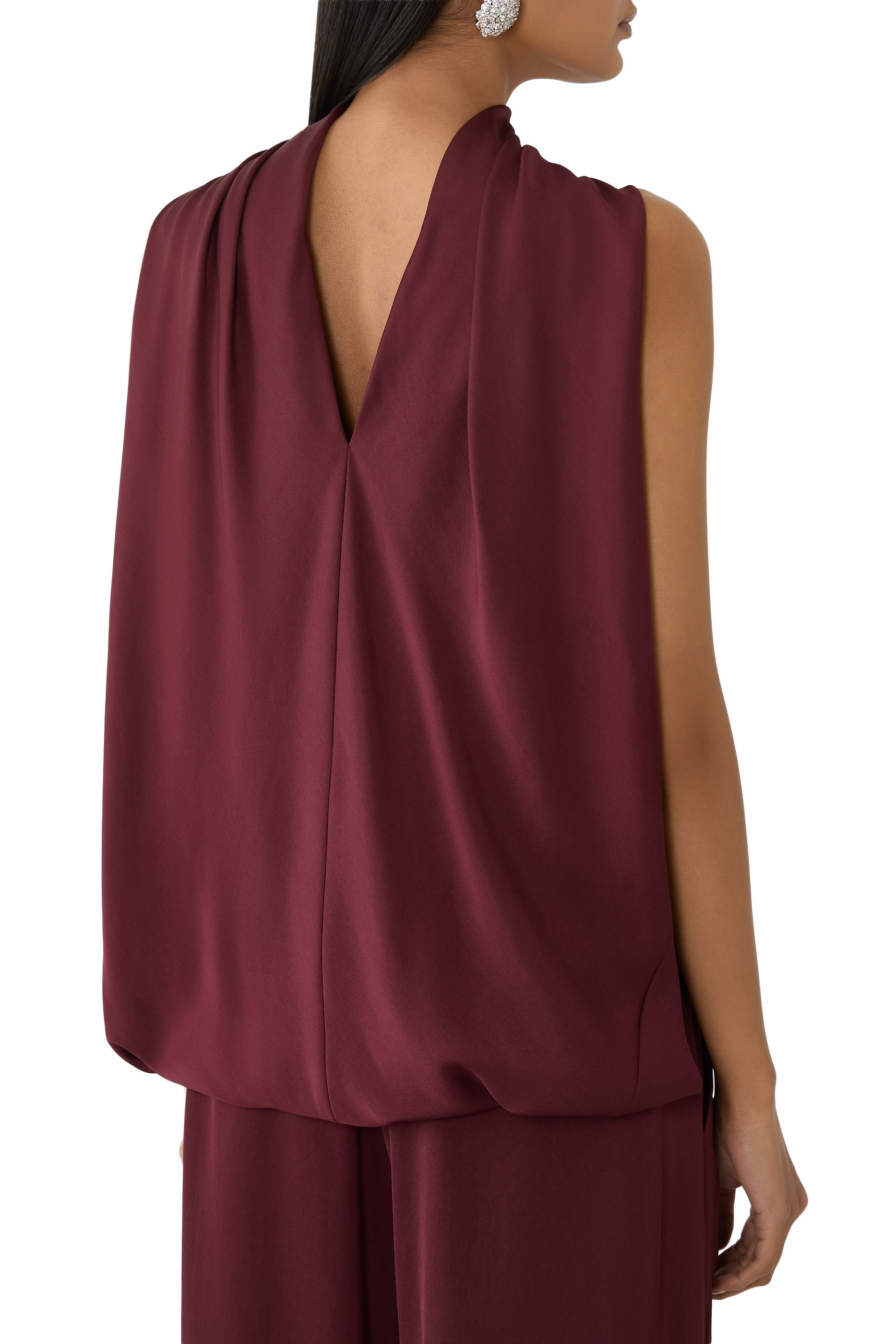 Scarlett Satin Cape Top