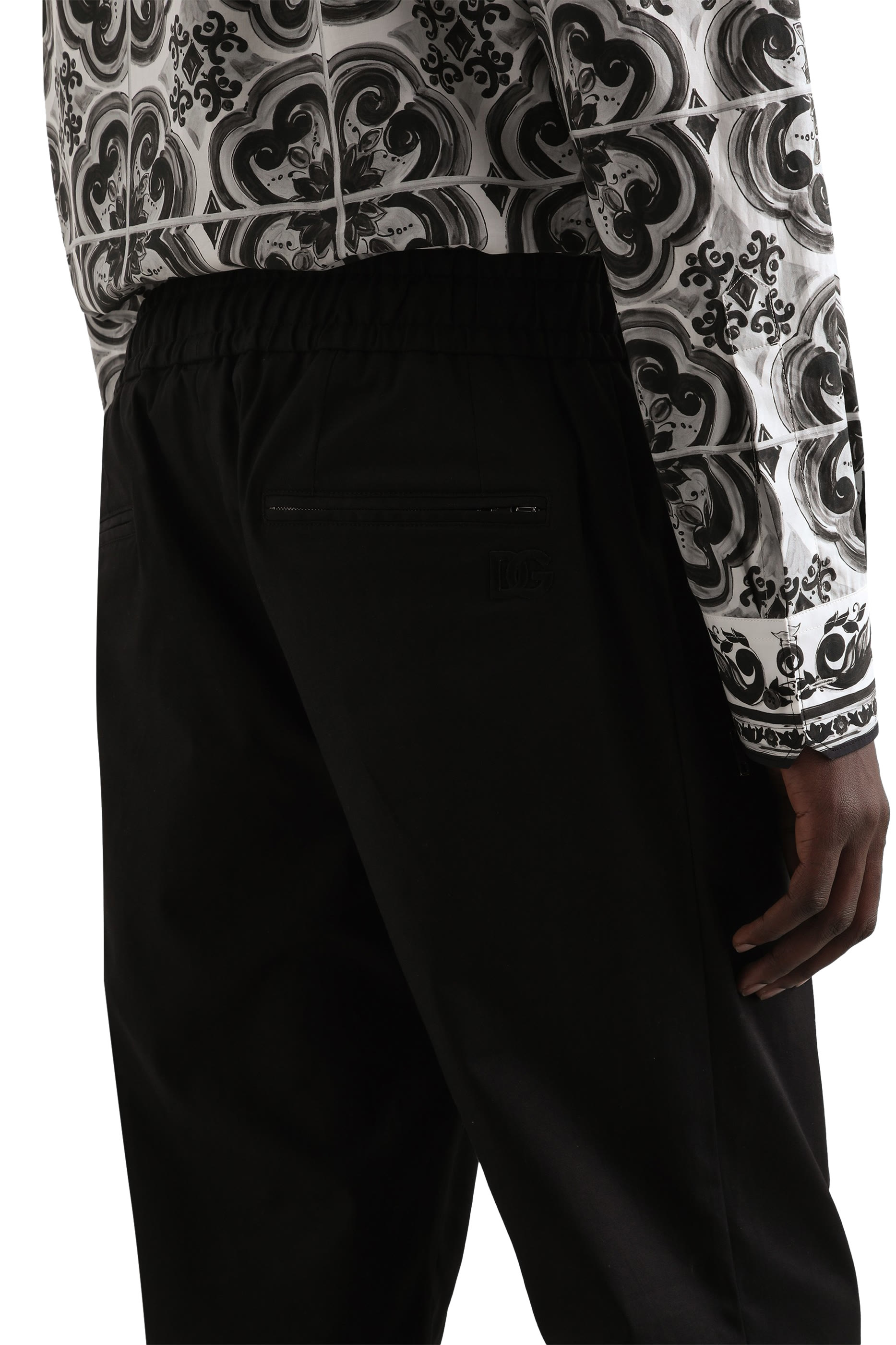 Cotton Gabardine Jogging Trousers 