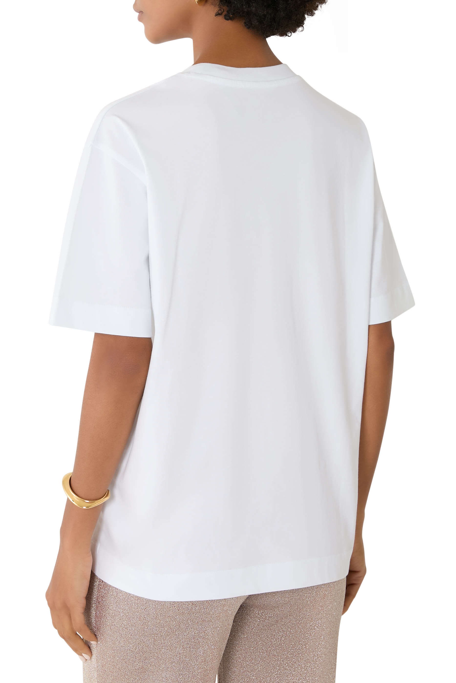 Knit Insert and Logo Short Sleeve T-Shirt