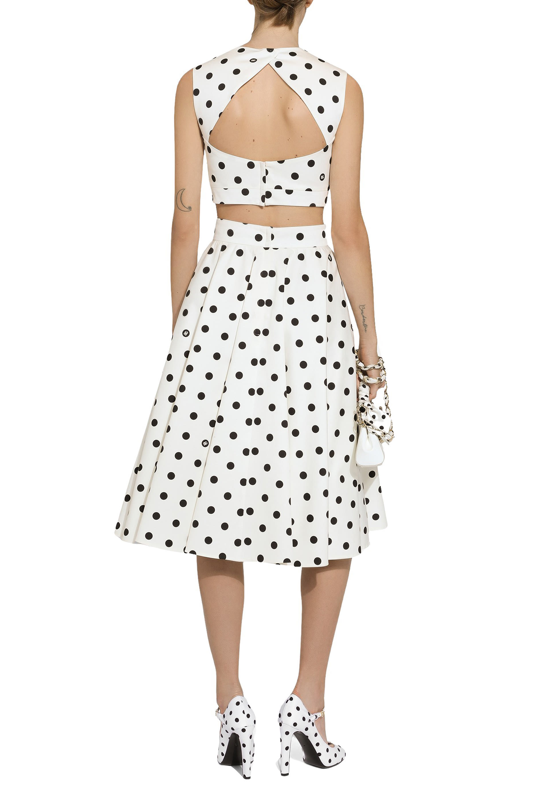 Polka-Dot Cotton Drill Circle Skirt